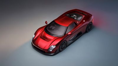 4K UHD McLaren McL 6GT red supercar wallpaper, high-resolution automotive desktop background.