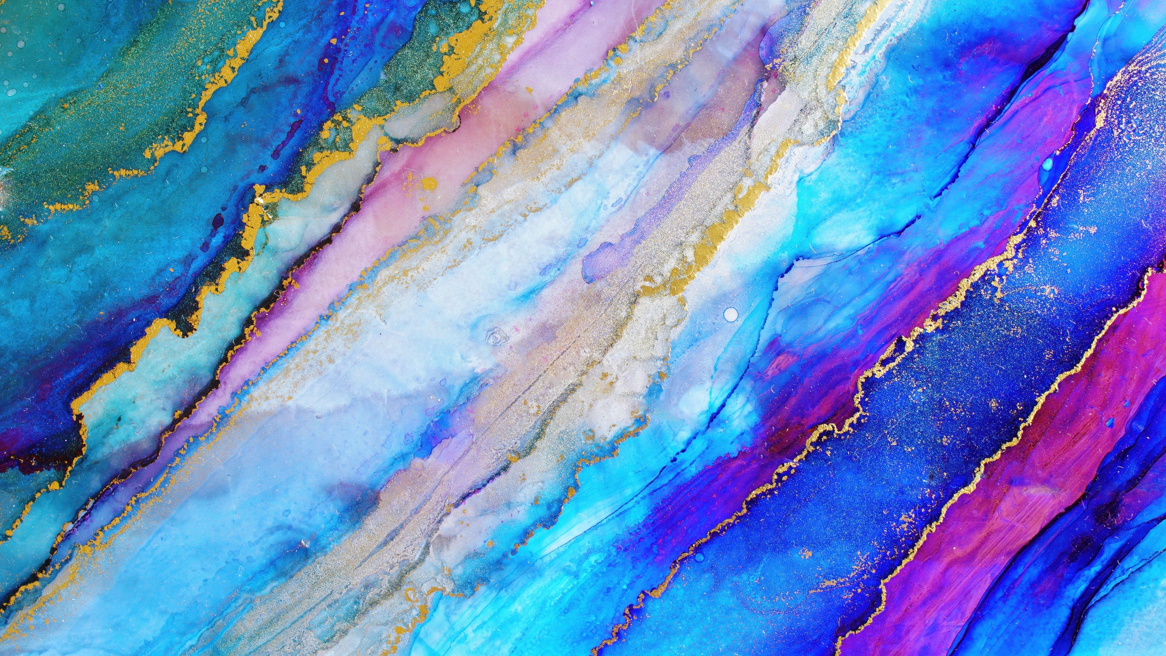 Alcohol ink painting ultra HD 4K wallpaper