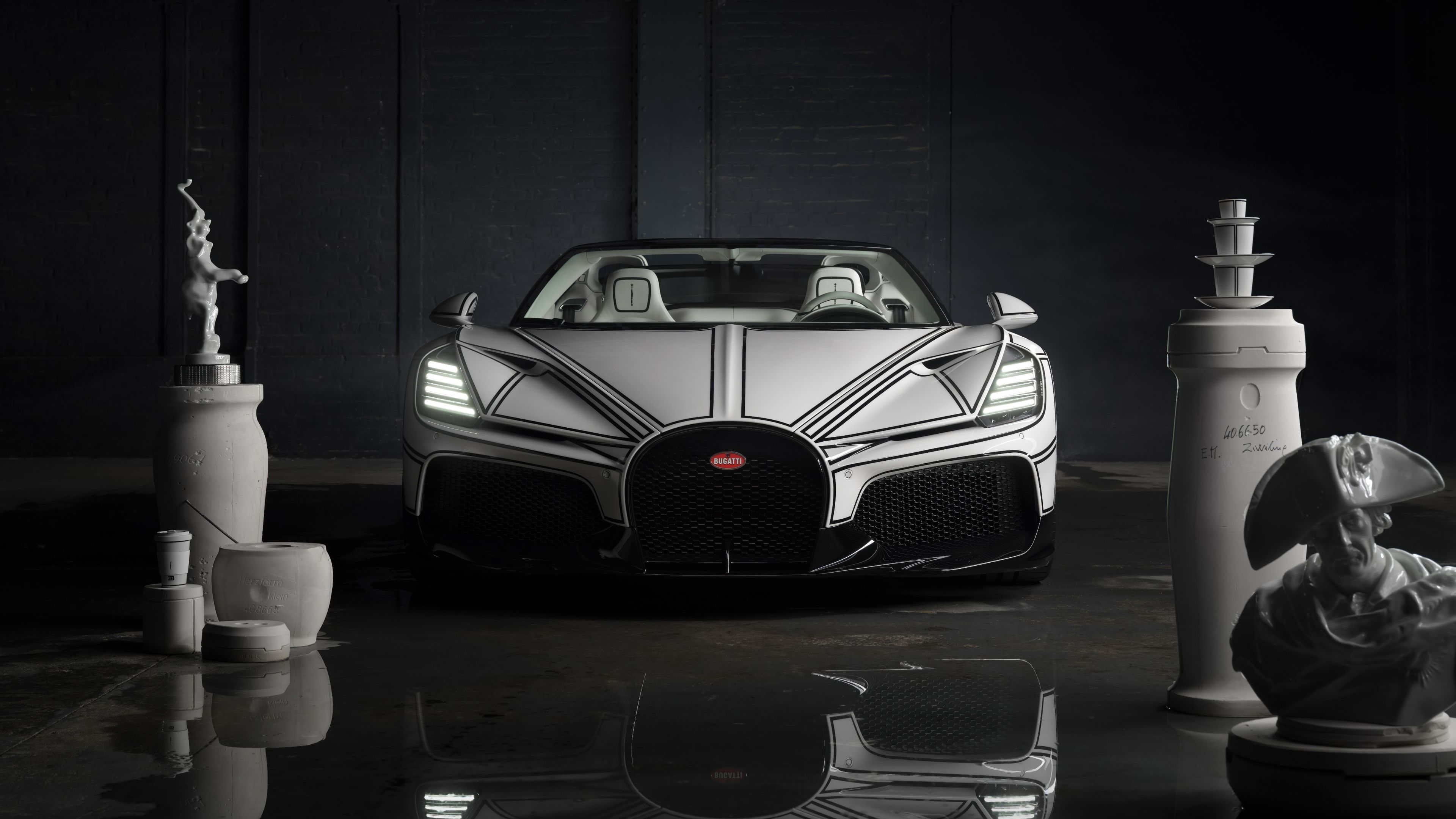 Bugatti W16 Mistral Blanc Éternel ultra HD 4K wallpaper