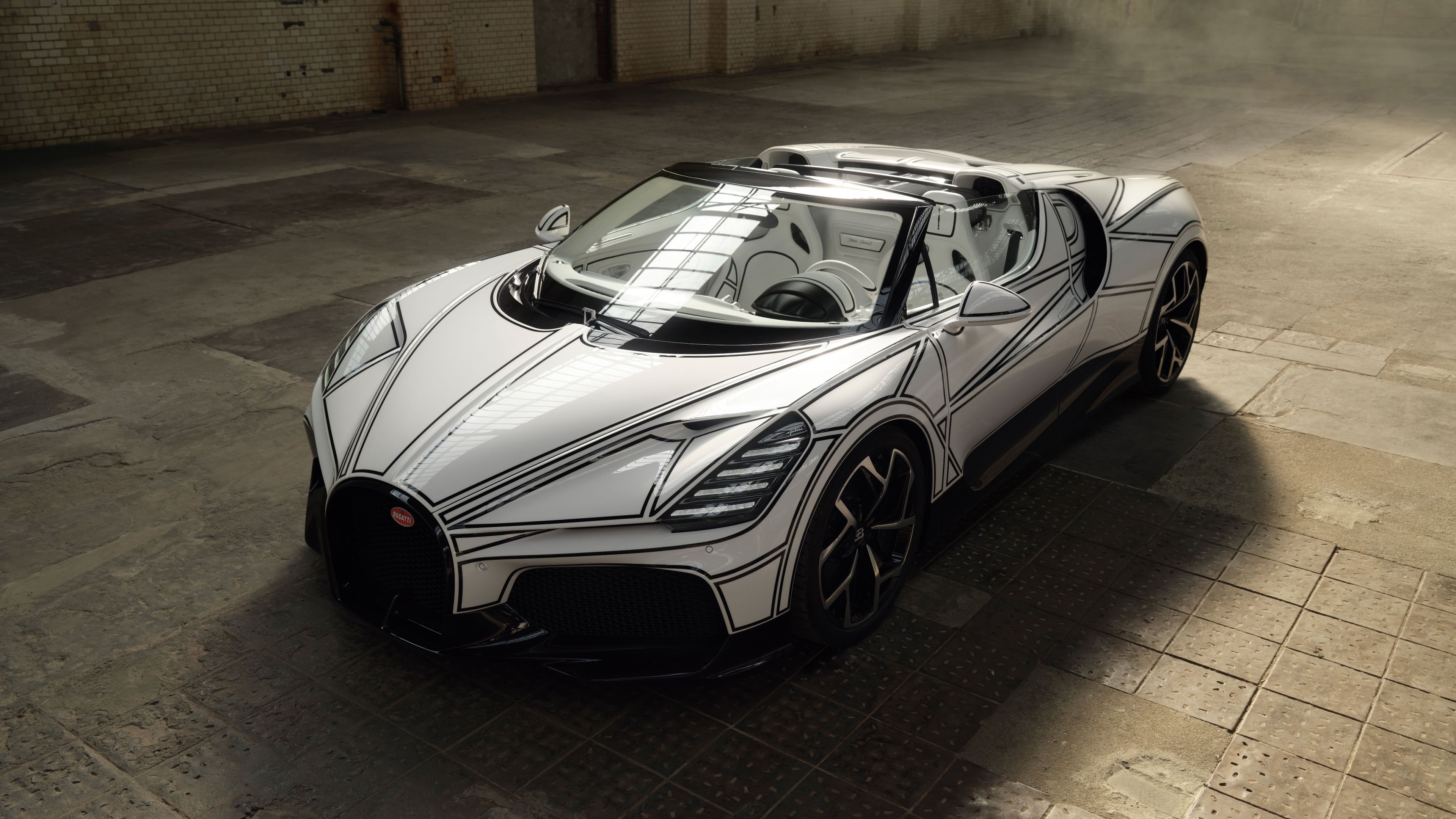 Bugatti W16 Mistral Blanc Éternel ultra HD 4K wallpaper