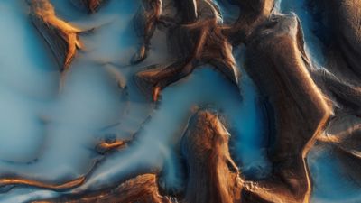 Braided river ultra HD 4K wallpaper