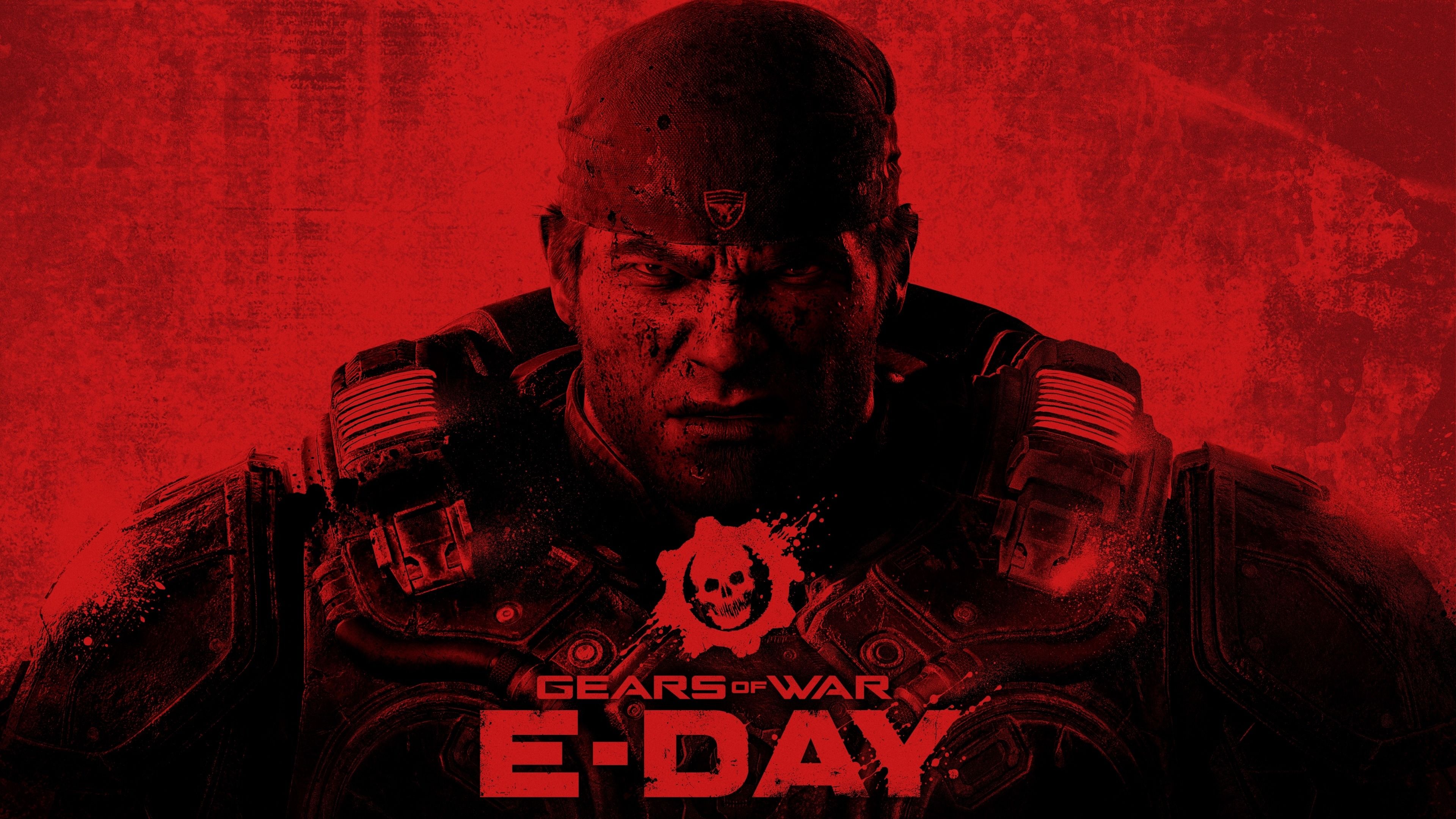 Marcus Fenix Red background ultra HD 4K wallpaper