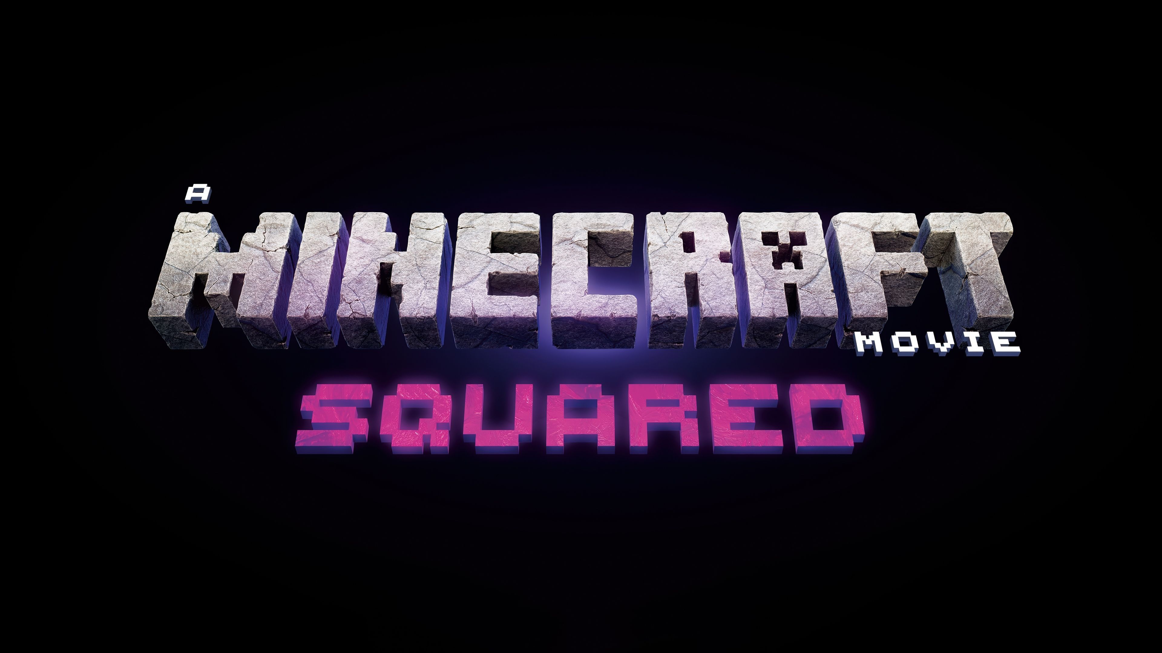 A Minecraft Movie: Squared Logo ultra HD 4K wallpaper