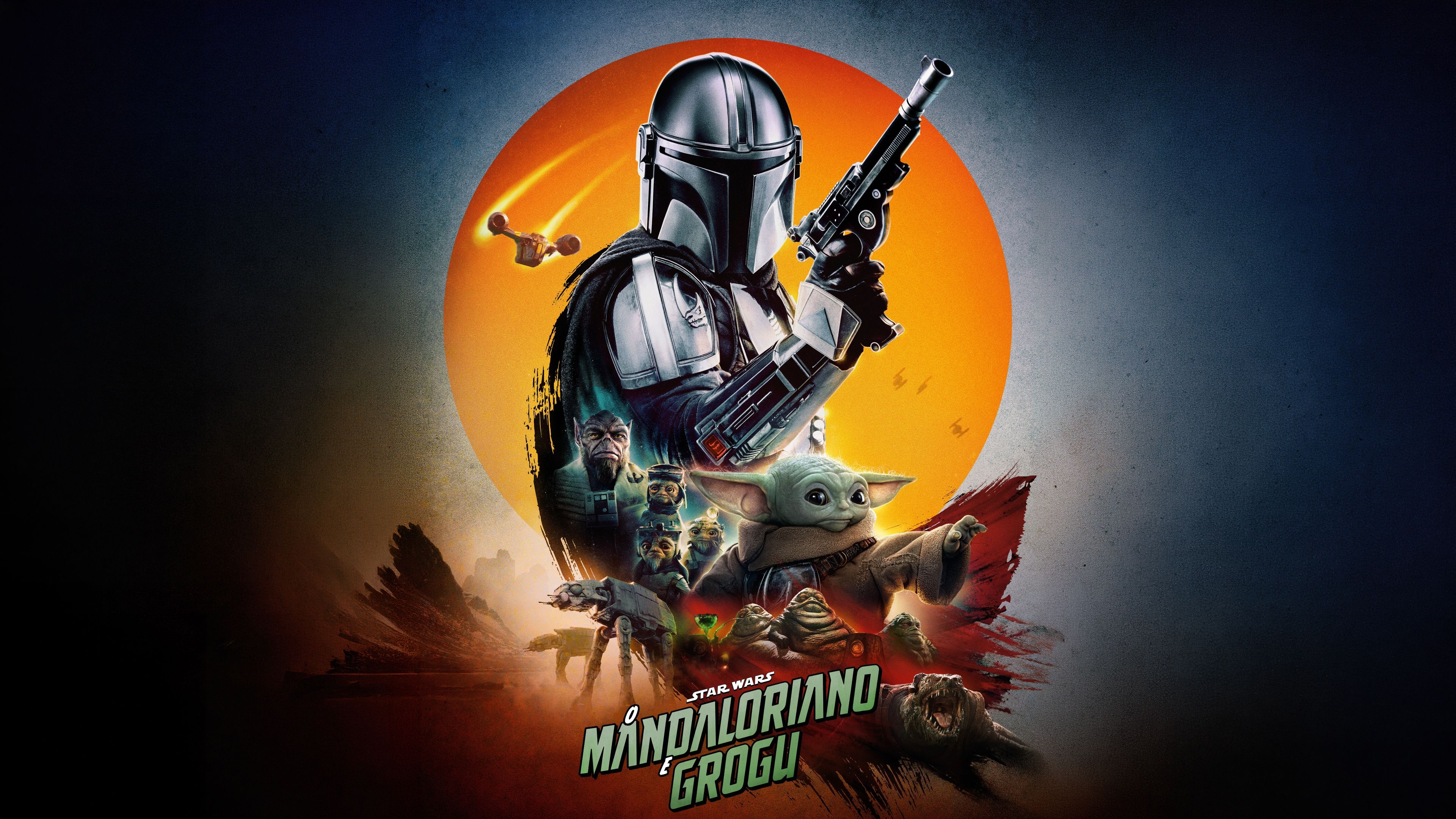 Star Wars: The Mandalorian and Grogu Movie poster ultra HD 4K wallpaper