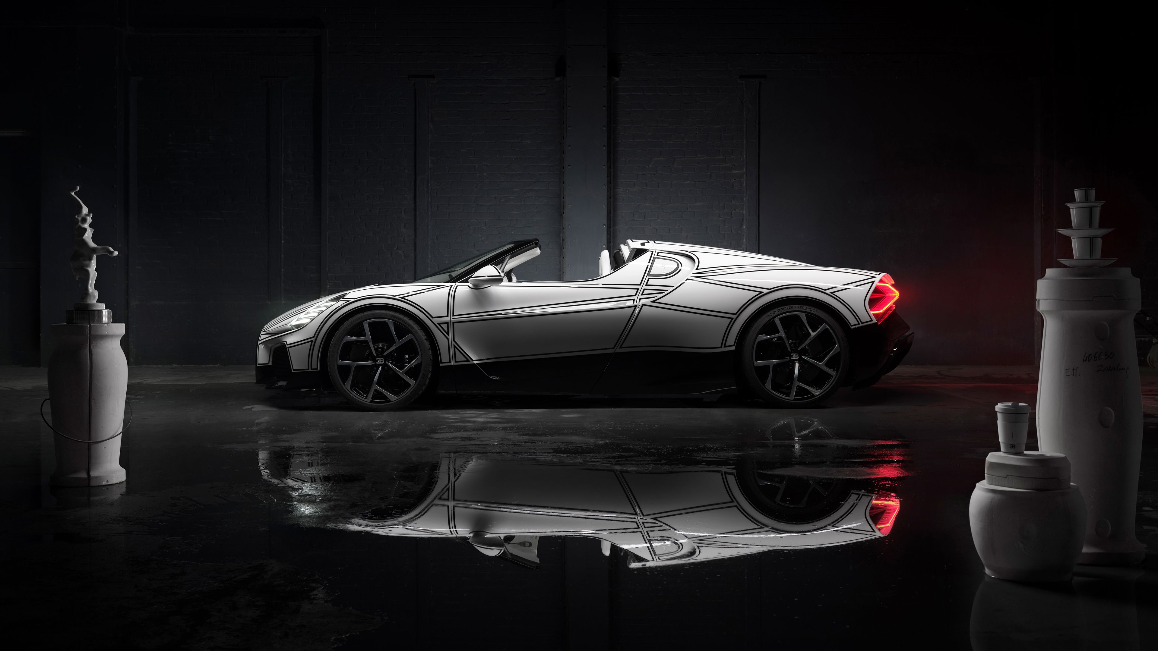 Bugatti W16 Mistral Blanc Éternel ultra HD 4K wallpaper