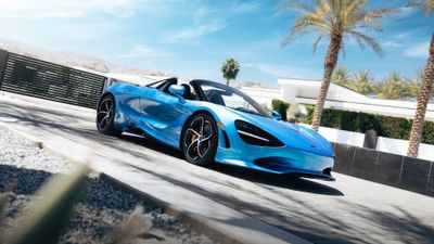 McLaren 750S Spider Ludus Blue ultra HD 4K wallpaper