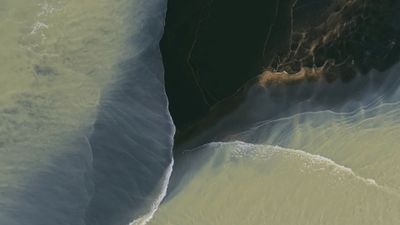 Black volcanic sand Aerial Photography ultra HD 4K wallpaper