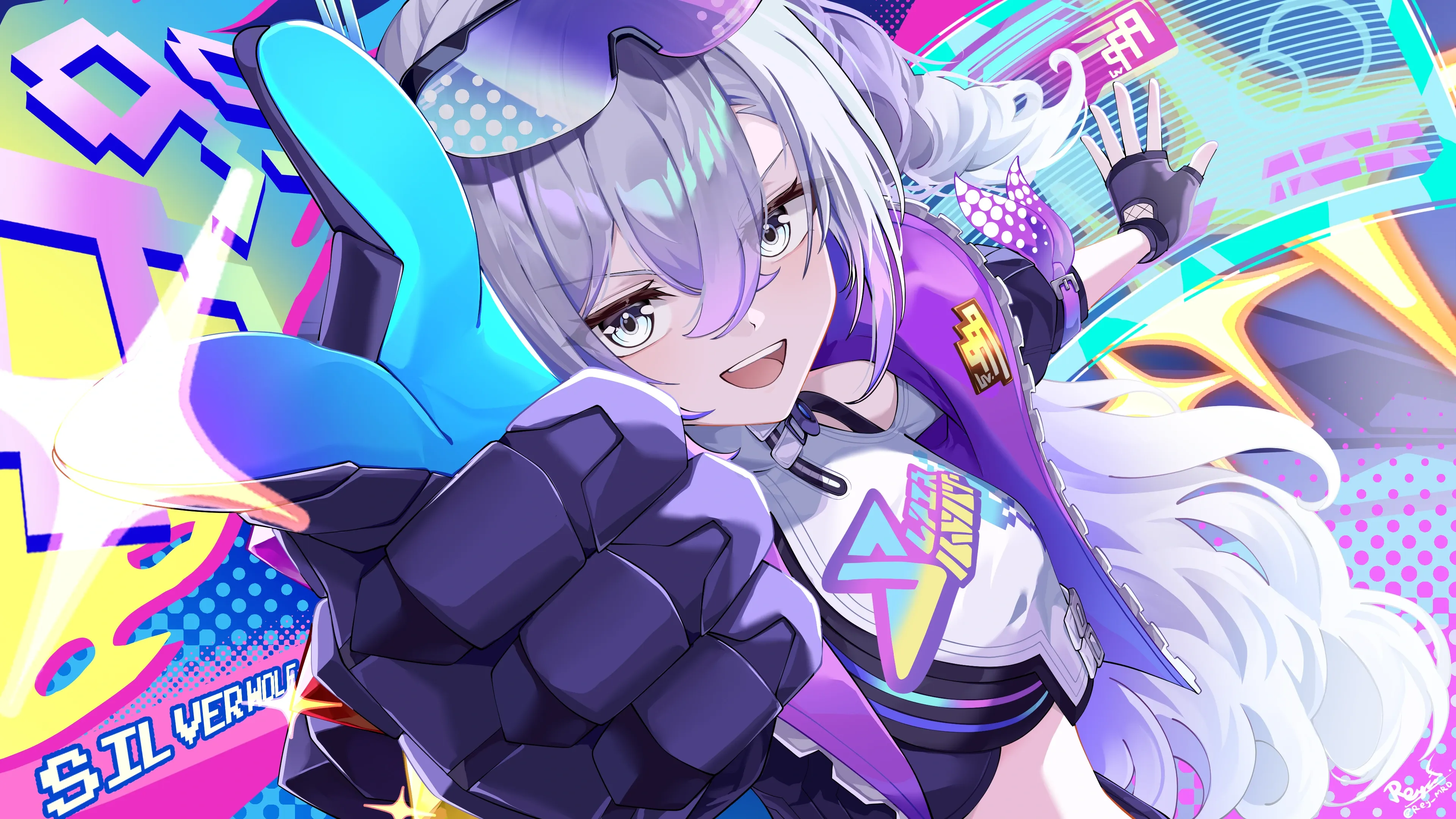 Silver Wolf Level 999 ultra HD 4K wallpaper