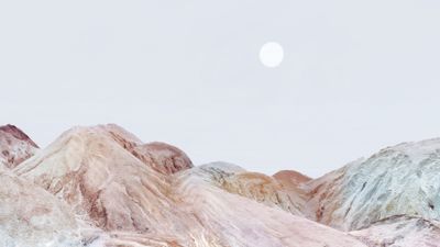 Mountain Landscape Pastel background ultra HD 4K wallpaper