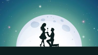 Love couple Proposal ultra HD 4K wallpaper