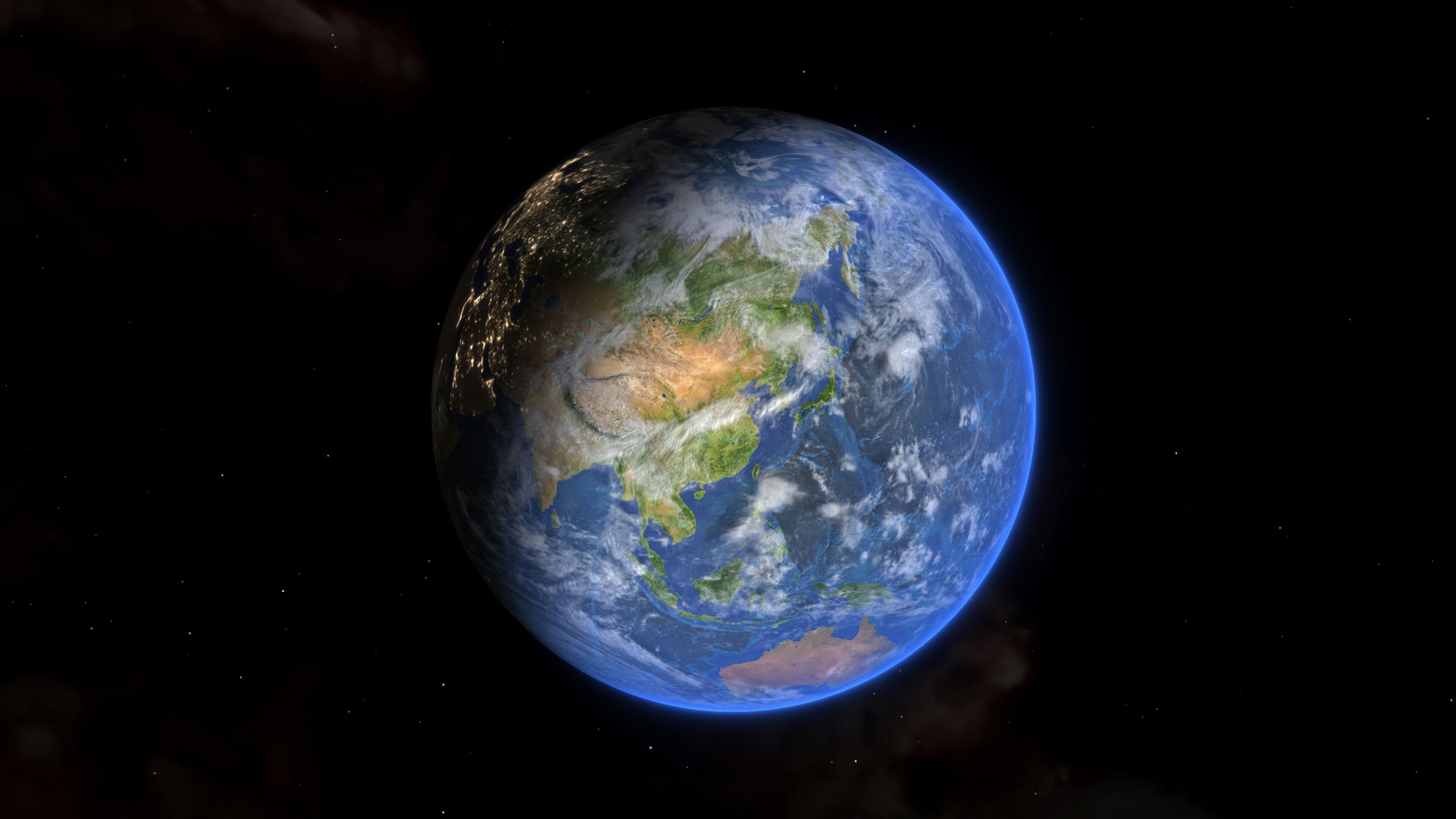 Planet Earth Dark background ultra HD 4K wallpaper