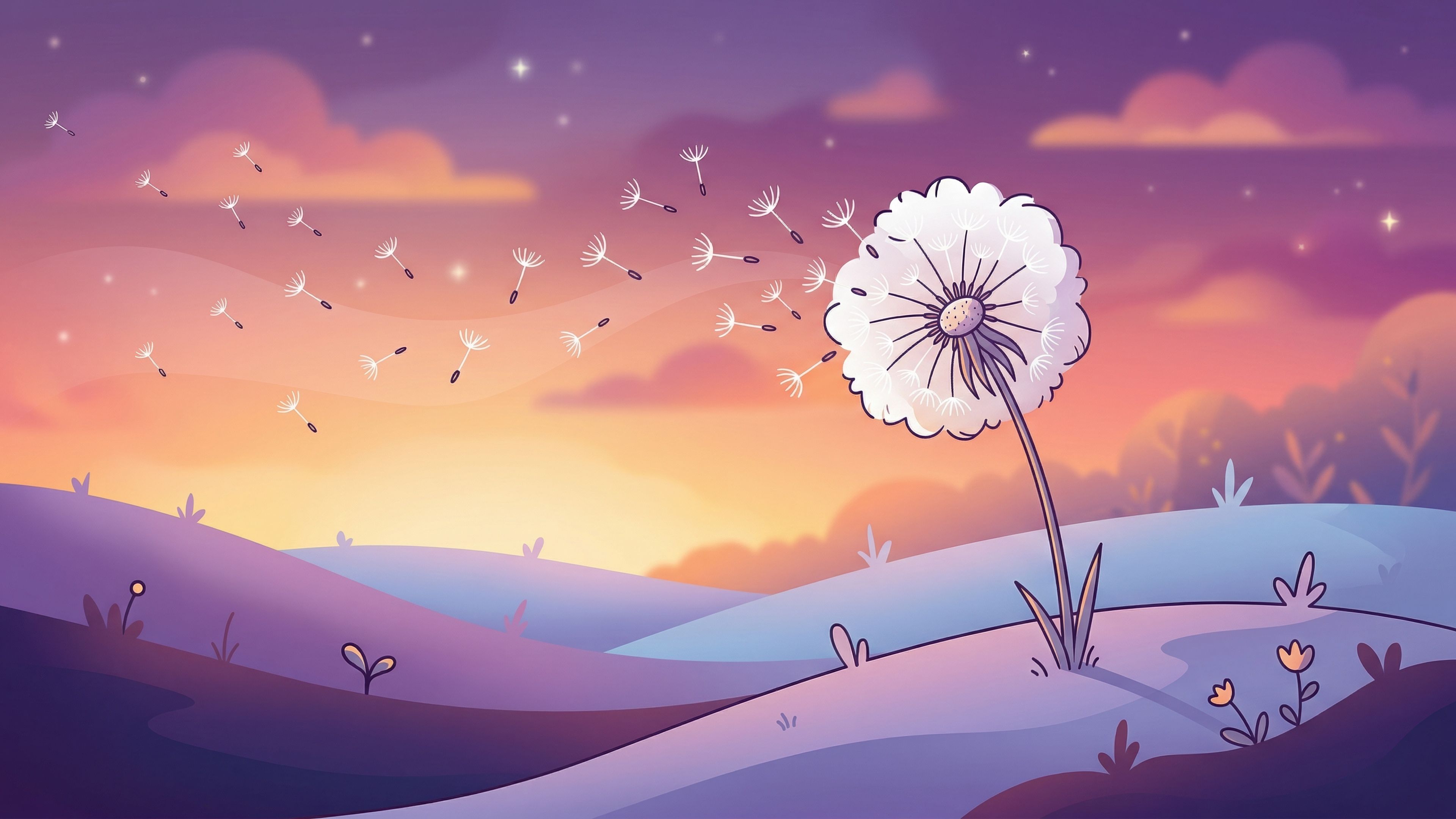 Dandelion flower Sunny day ultra HD 4K wallpaper