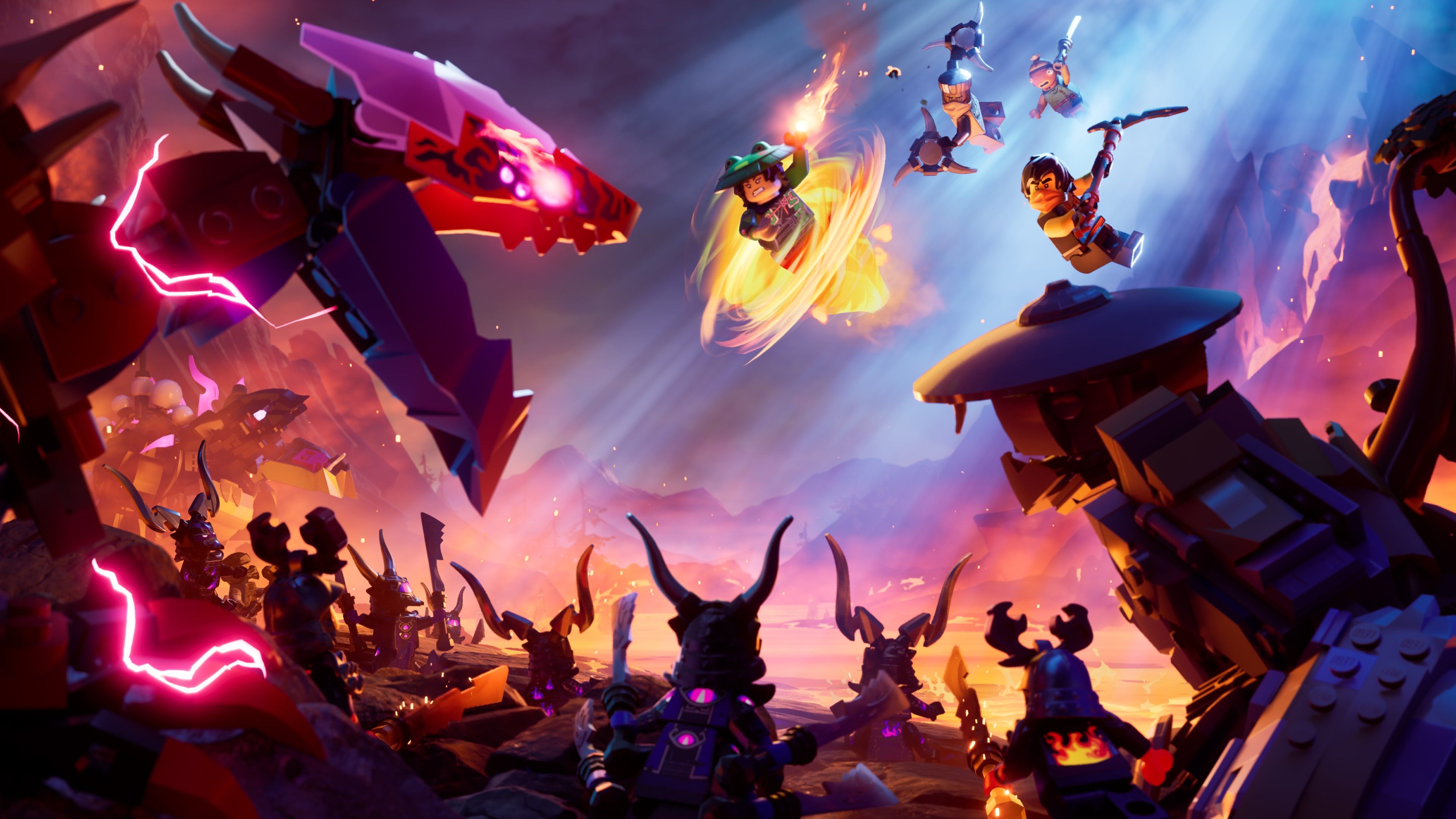 LEGO Fortnite Ninjago: Embers of Chaos ultra HD 4K wallpaper