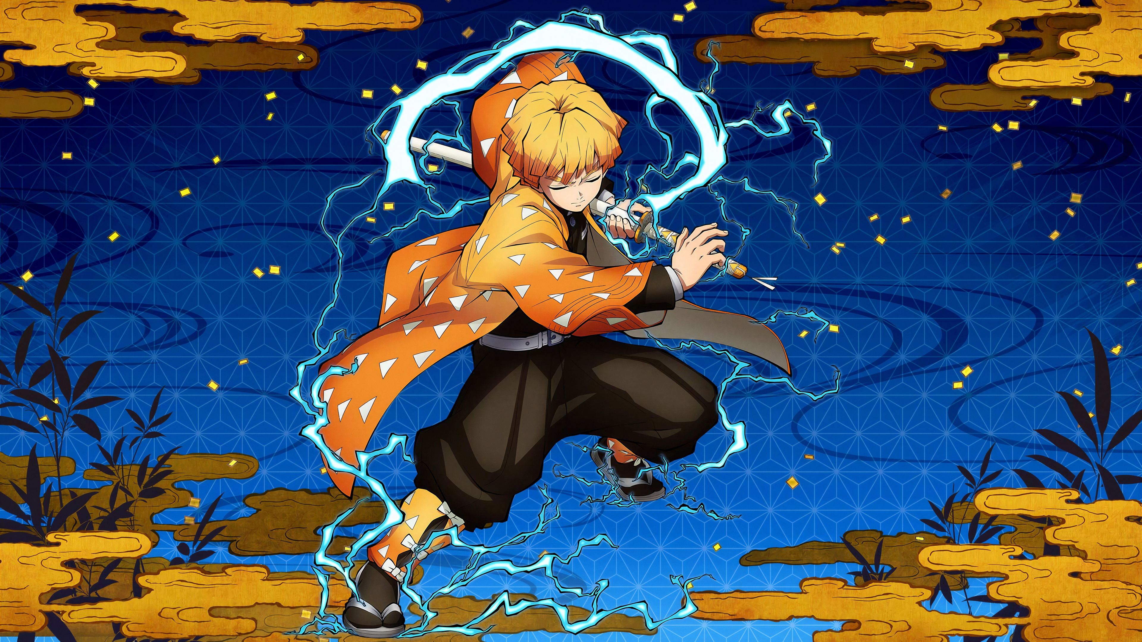 Zenitsu Agatsuma Iconic ultra HD 4K wallpaper