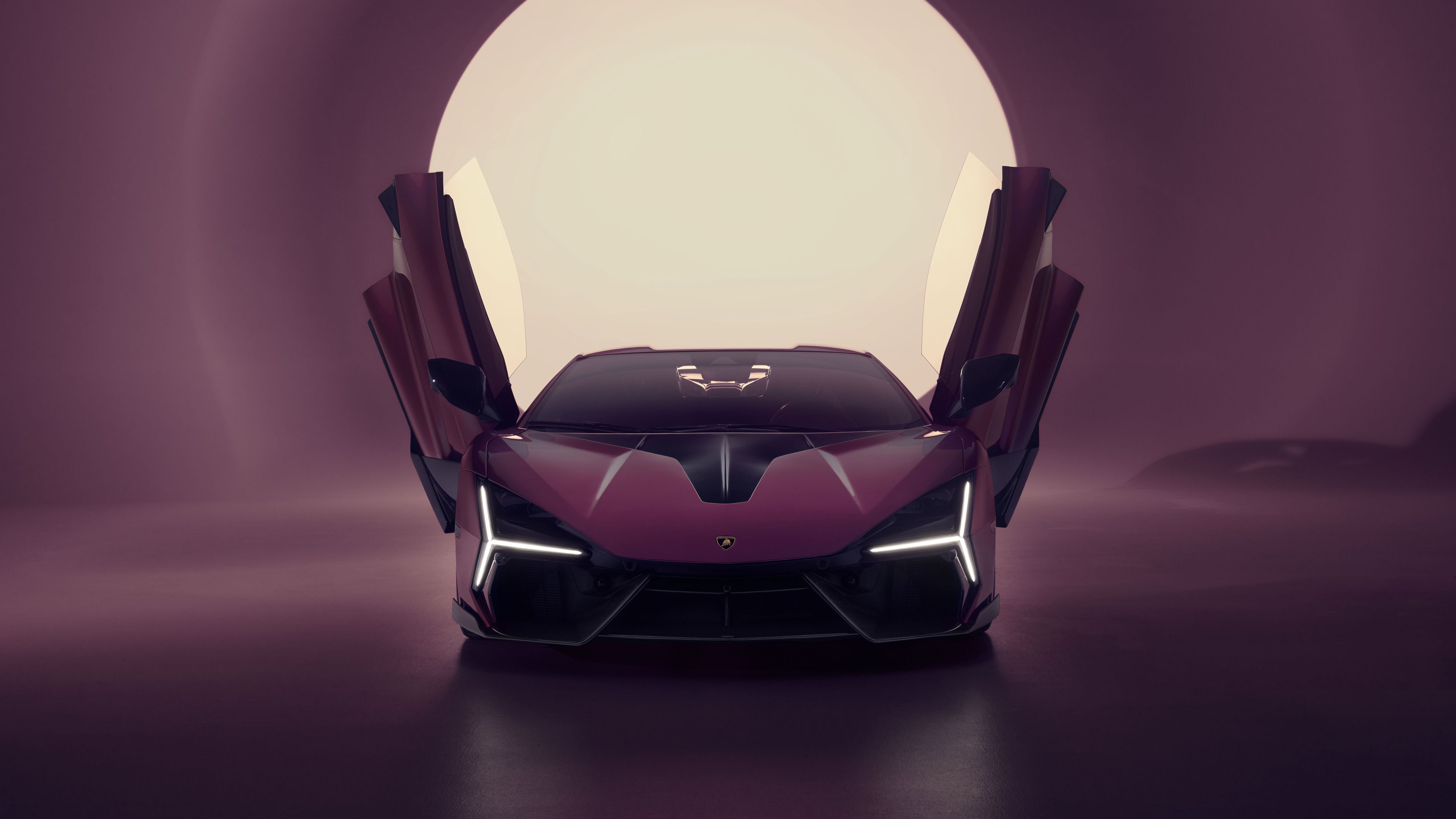 Lamborghini Revuelto Purple car ultra HD 4K wallpaper