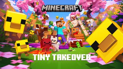 Minecraft Tiny Takeover ultra HD 4K wallpaper