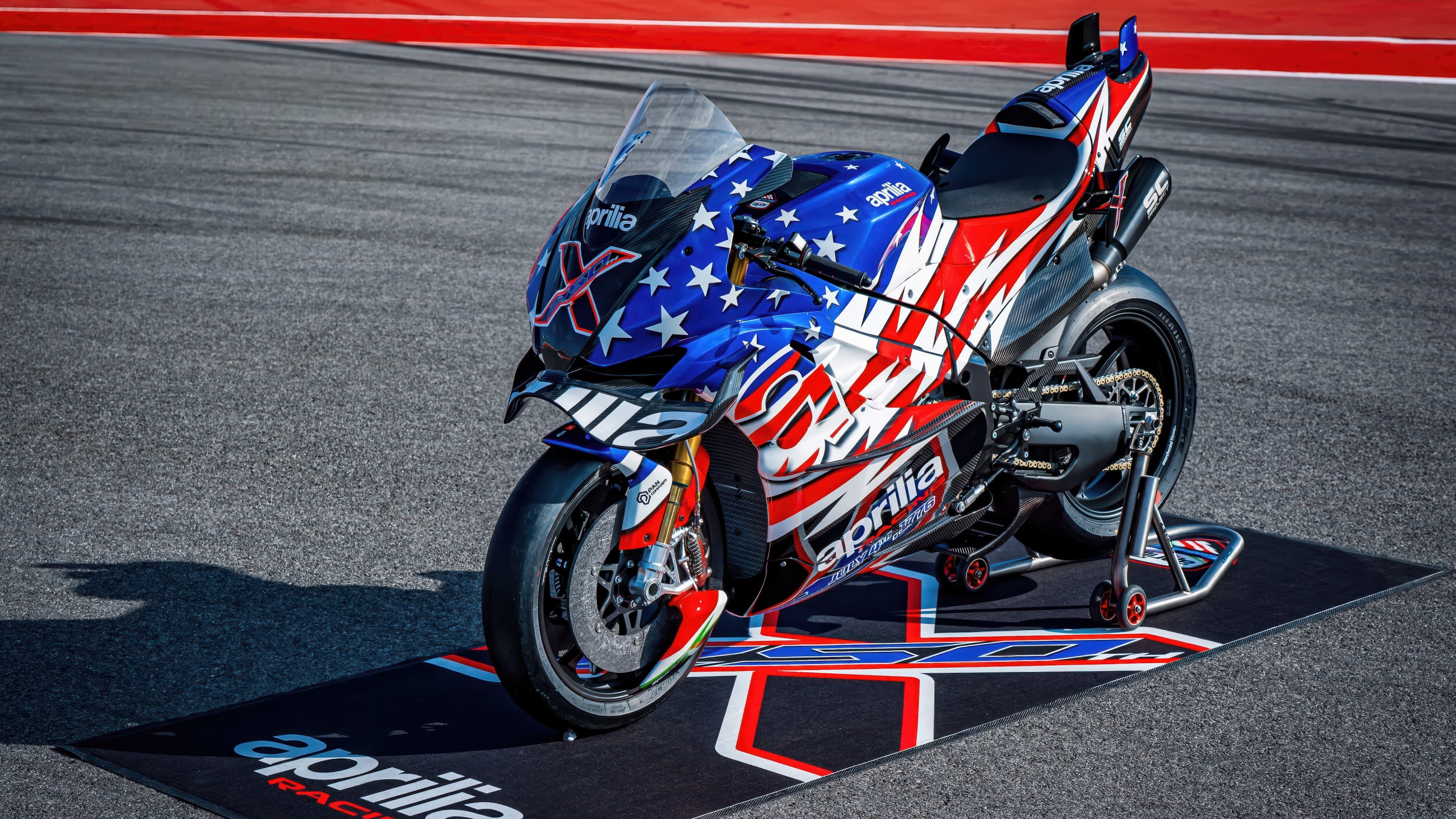 Aprilia X 250TH Stars and Stripes ultra HD 4K wallpaper