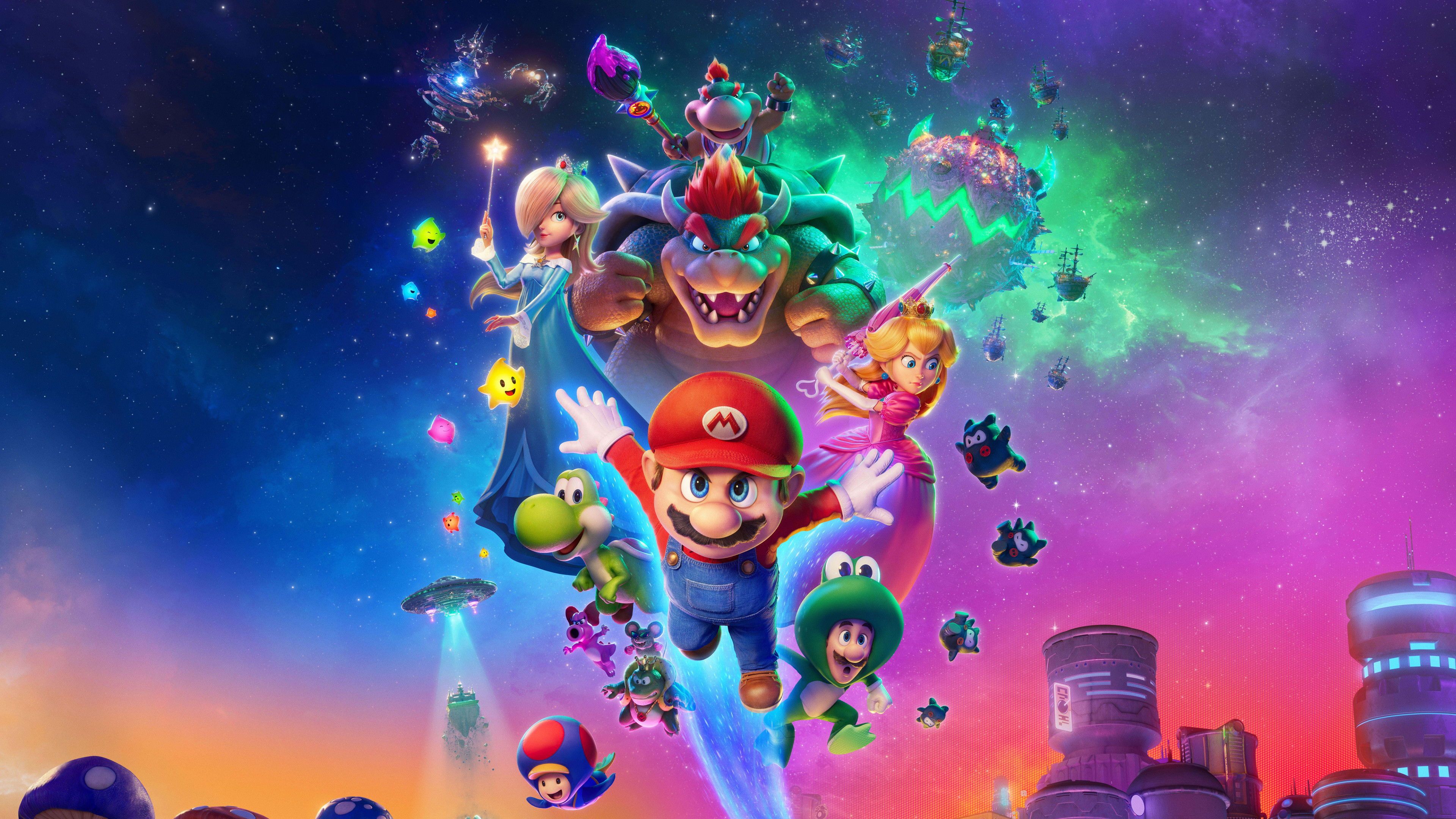 The Super Mario Galaxy Movie Movie poster ultra HD 4K wallpaper