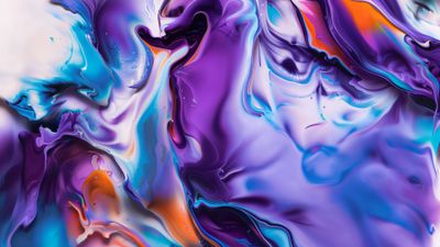 Fluid art Purple and blue ultra HD 4K wallpaper