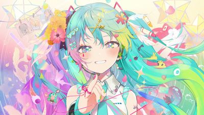 Hatsune Miku Colorful art ultra HD 4K wallpaper