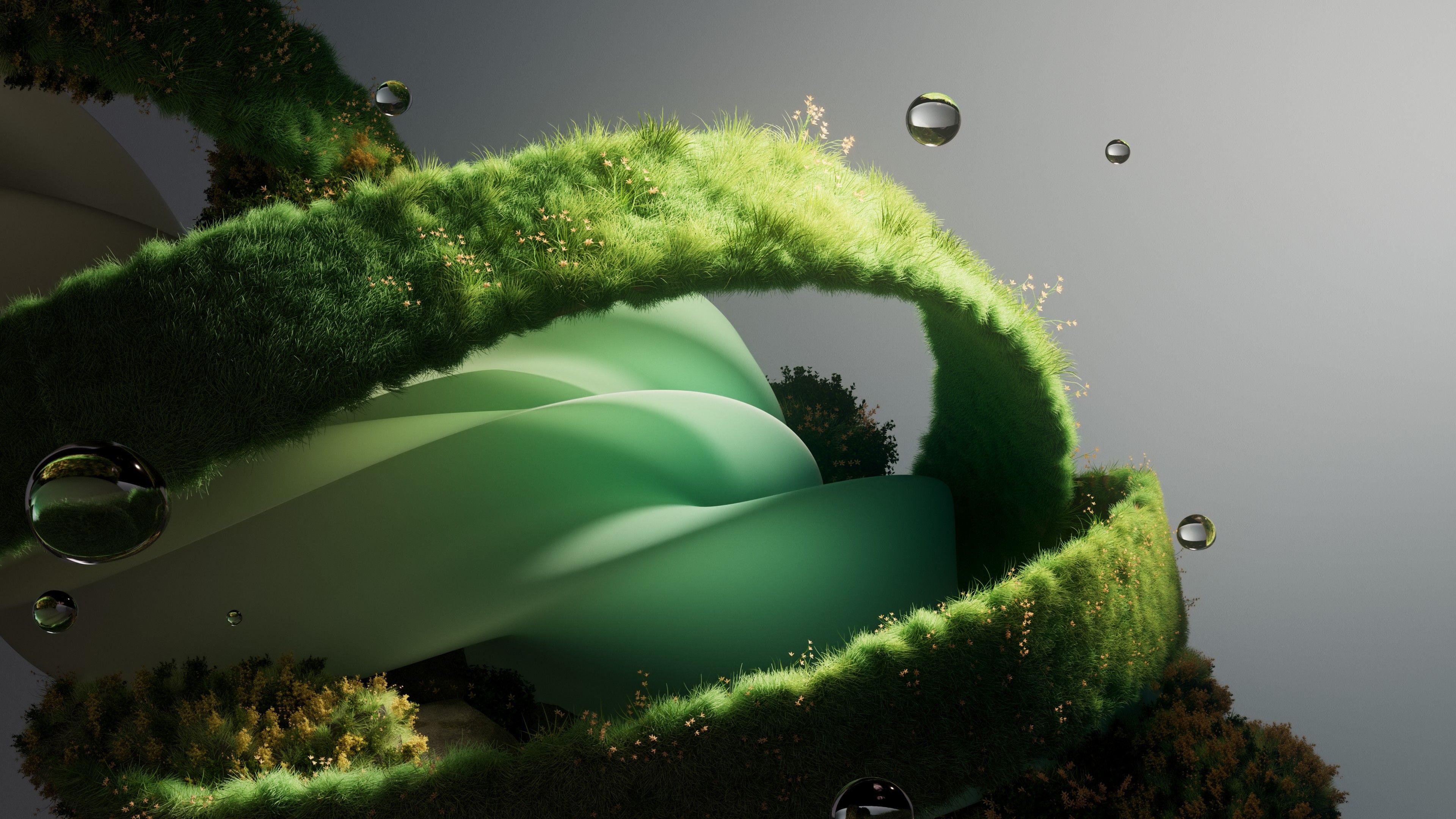 Surreal Green Grass ultra HD 4K wallpaper