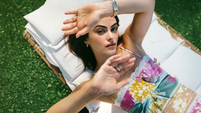 Camila Mendes Floral dress ultra HD 4K wallpaper