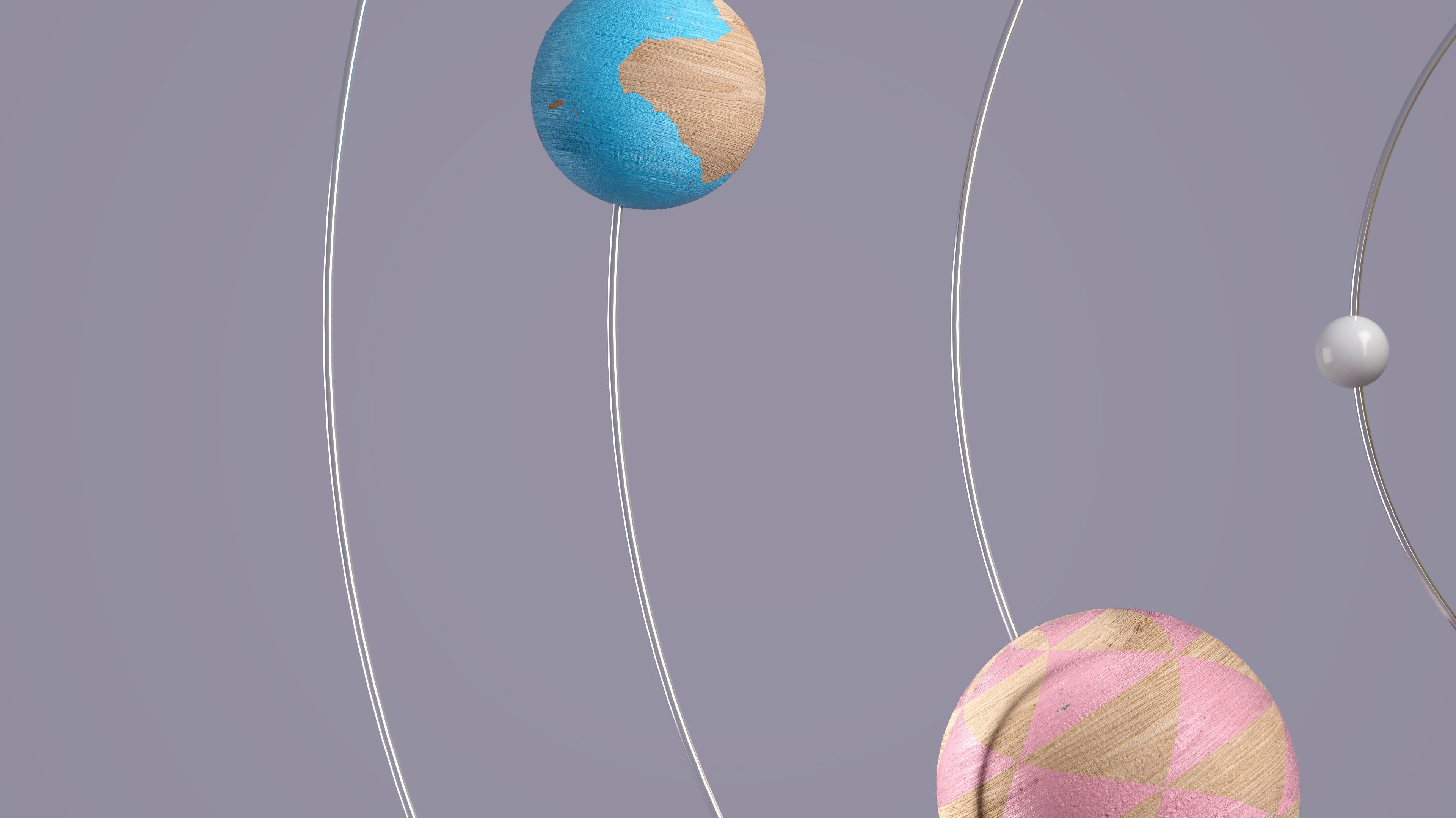 Planets 3D Render ultra HD 4K wallpaper