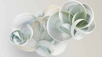 Sage green Circles ultra HD 4K wallpaper
