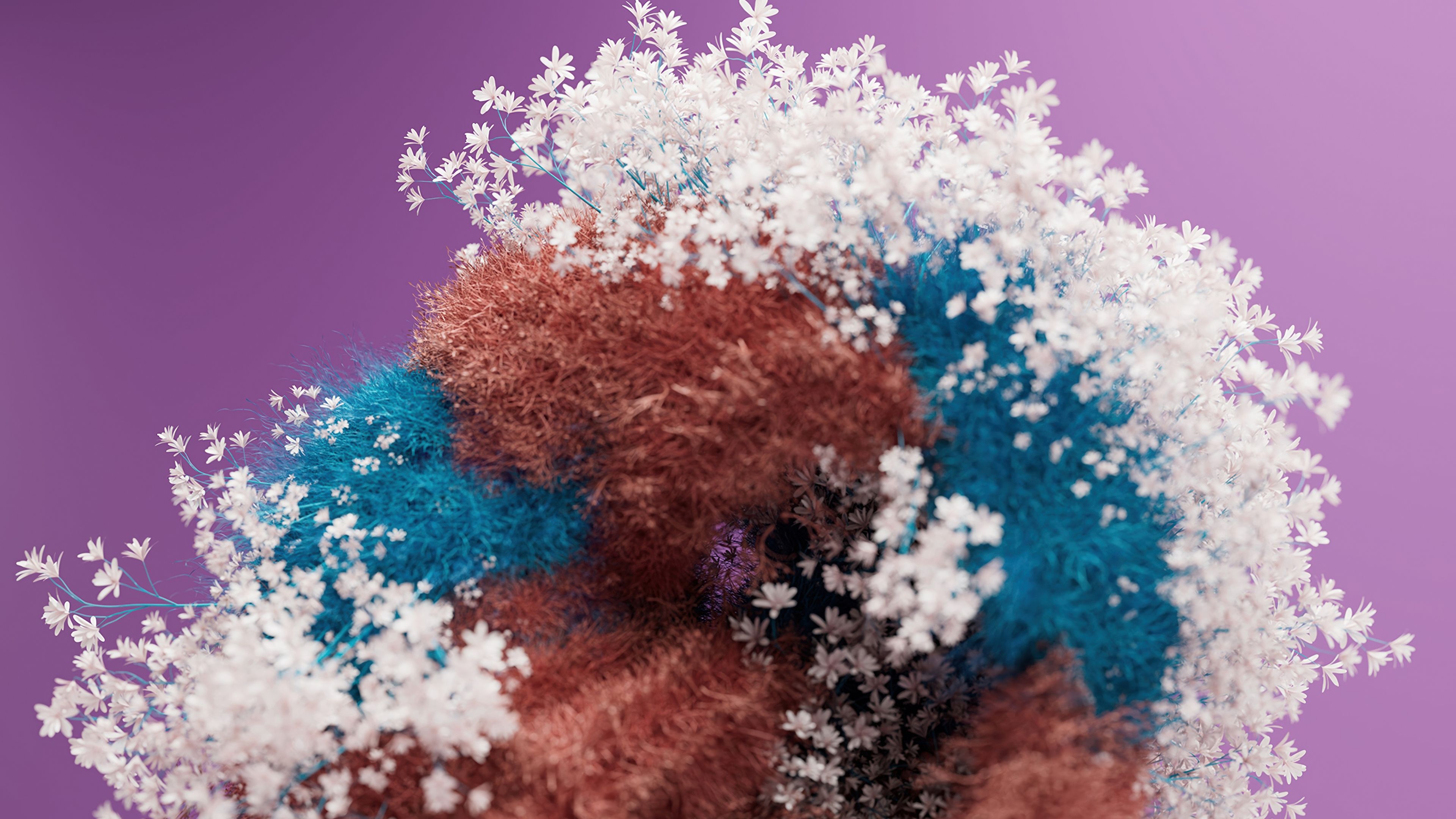 Fluffy Floral Background ultra HD 4K wallpaper