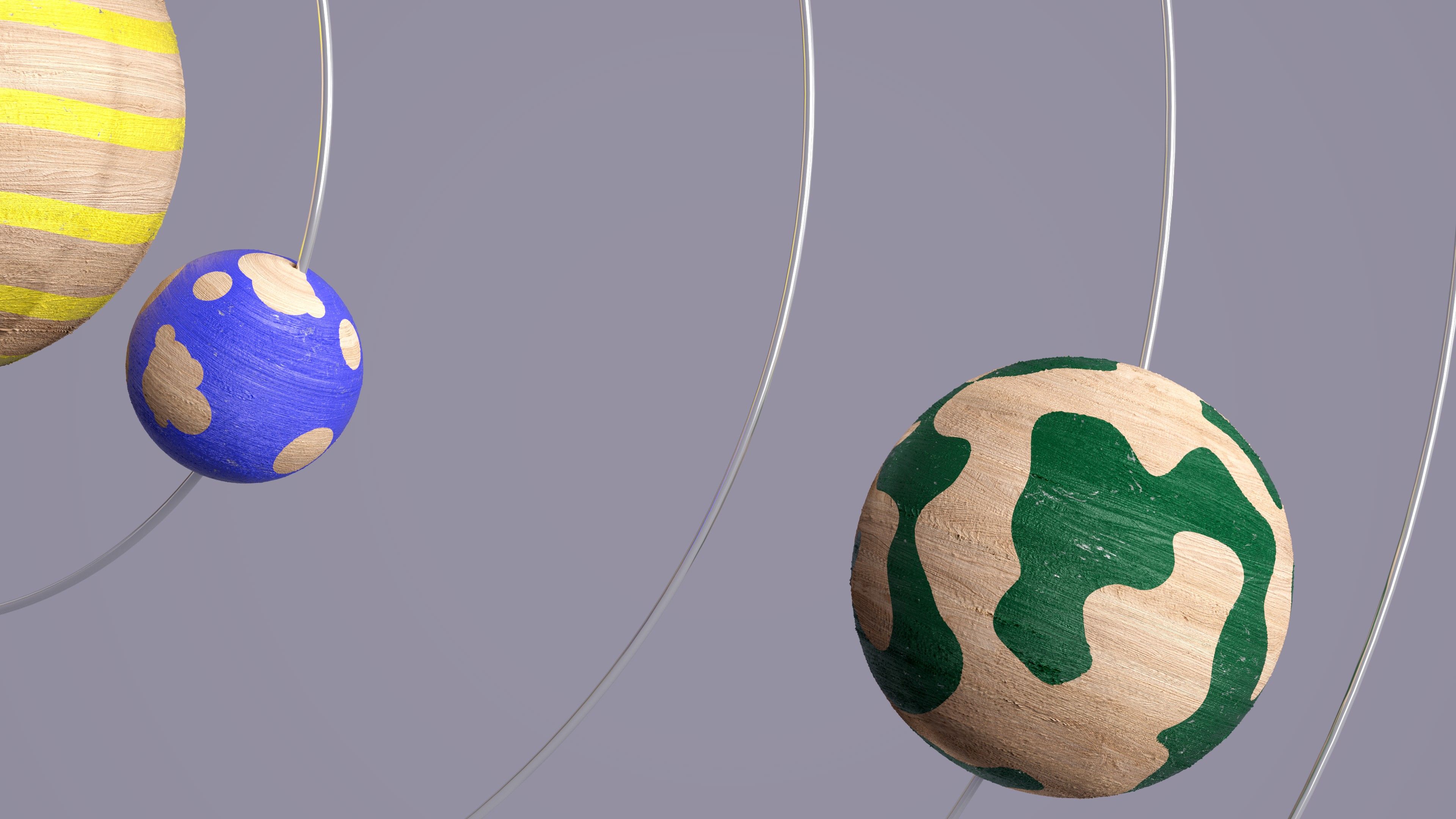 Minimalist Planets ultra HD 4K wallpaper