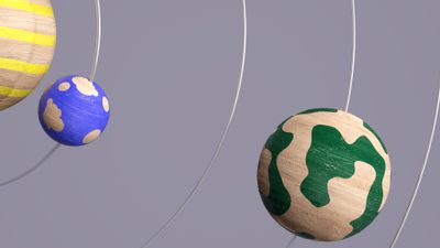 Minimalist Planets ultra HD 4K wallpaper