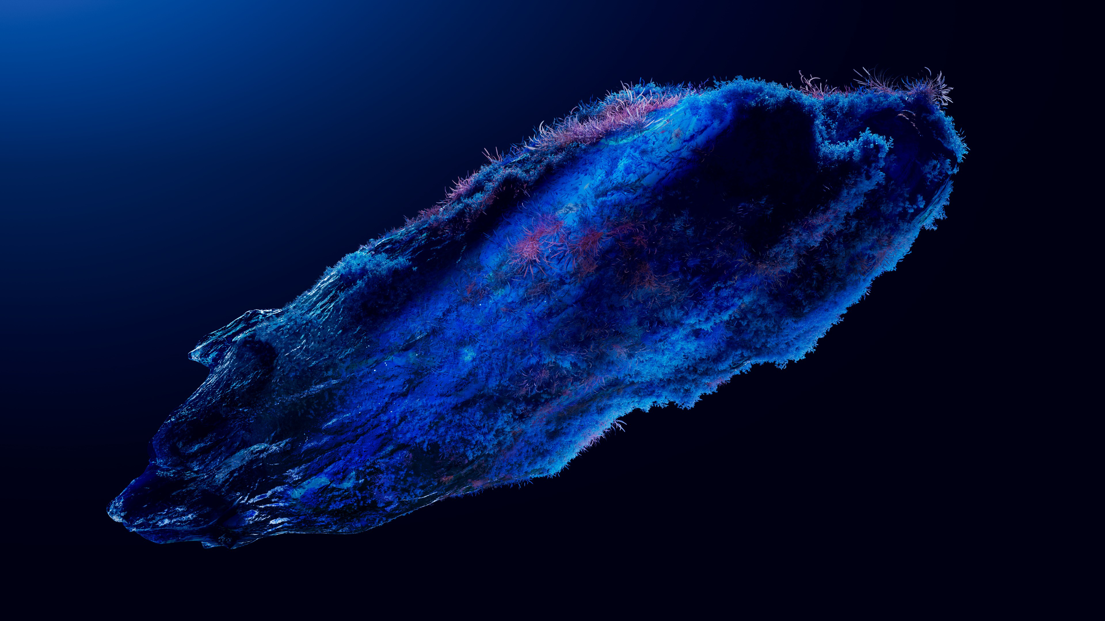Blue abstract Organic ultra HD 4K wallpaper