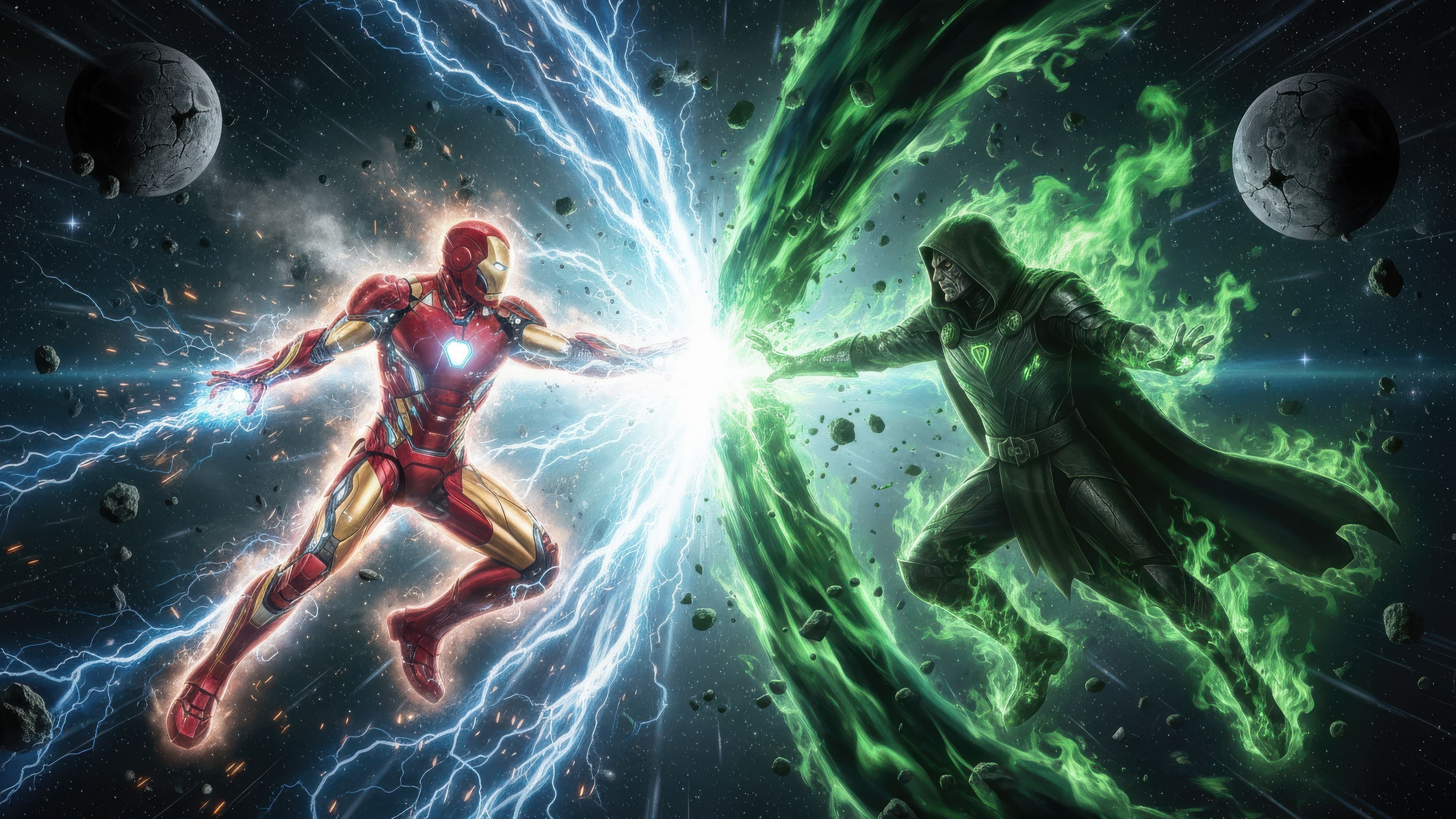 Iron Man vs Doctor Doom ultra HD 4K wallpaper