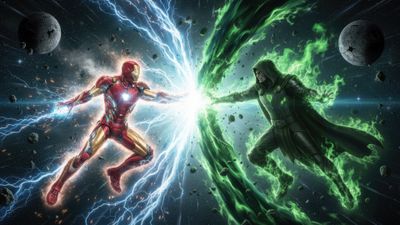 Iron Man vs Doctor Doom ultra HD 4K wallpaper