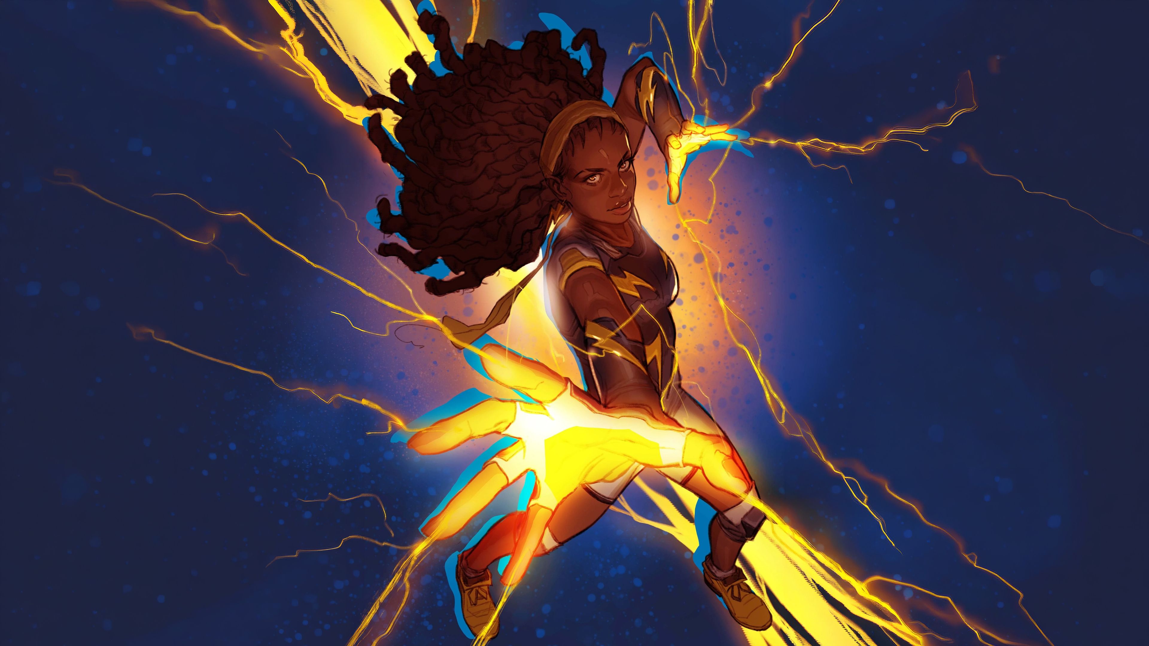 Jennifer Pierce Lightning ultra HD 4K wallpaper