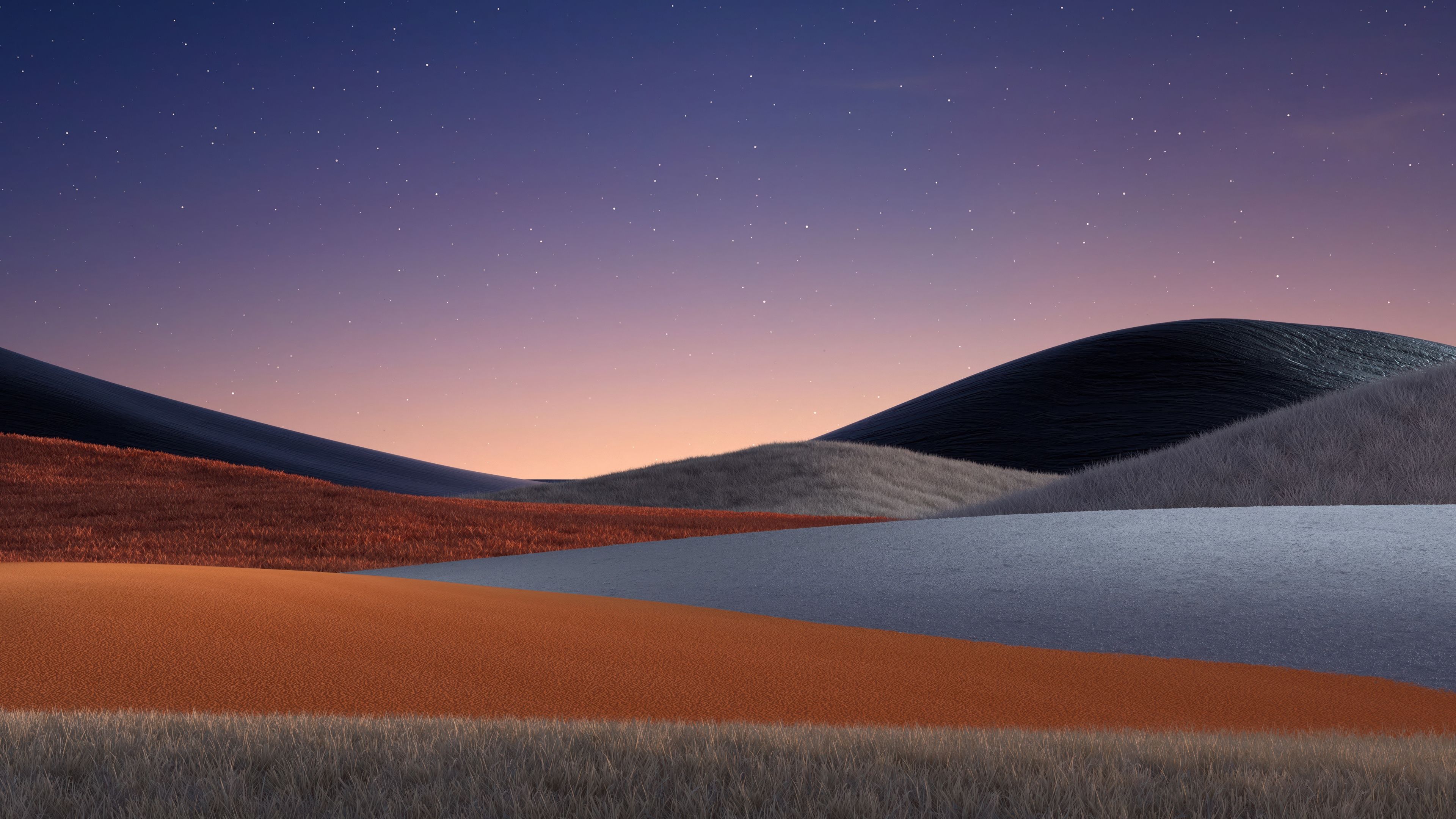 Rolling hills Twilight ultra HD 4K wallpaper