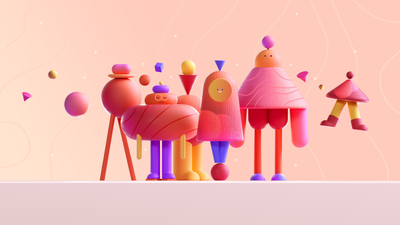 Geometric Characters ultra HD 4K wallpaper