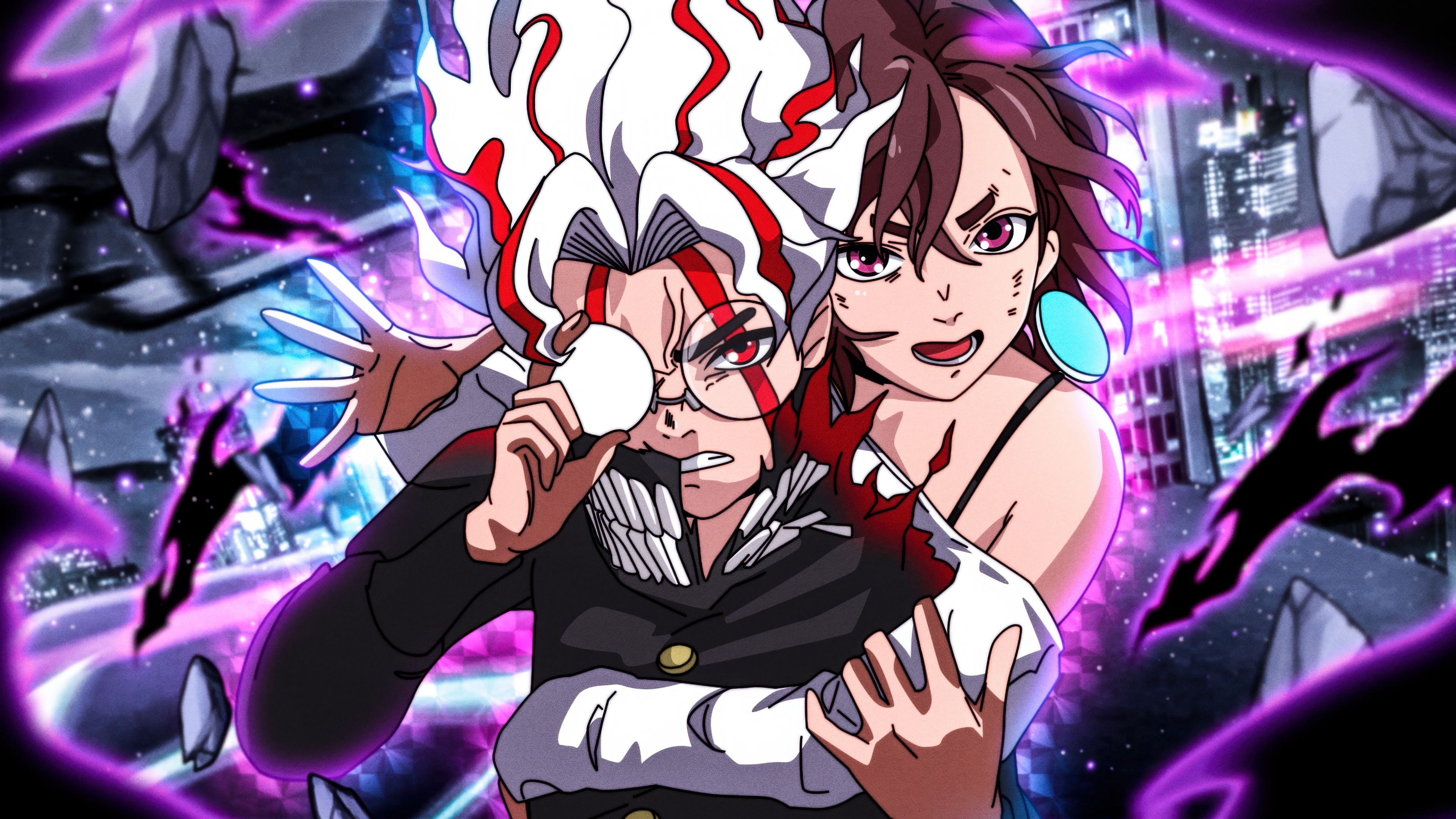 Momo (Dandadan) Turbo Granny ultra HD 4K wallpaper