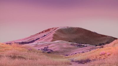 Rolling hills Pink aesthetic ultra HD 4K wallpaper
