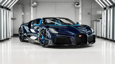 Bugatti W16 Mistral Blue and Black ultra HD 4K wallpaper