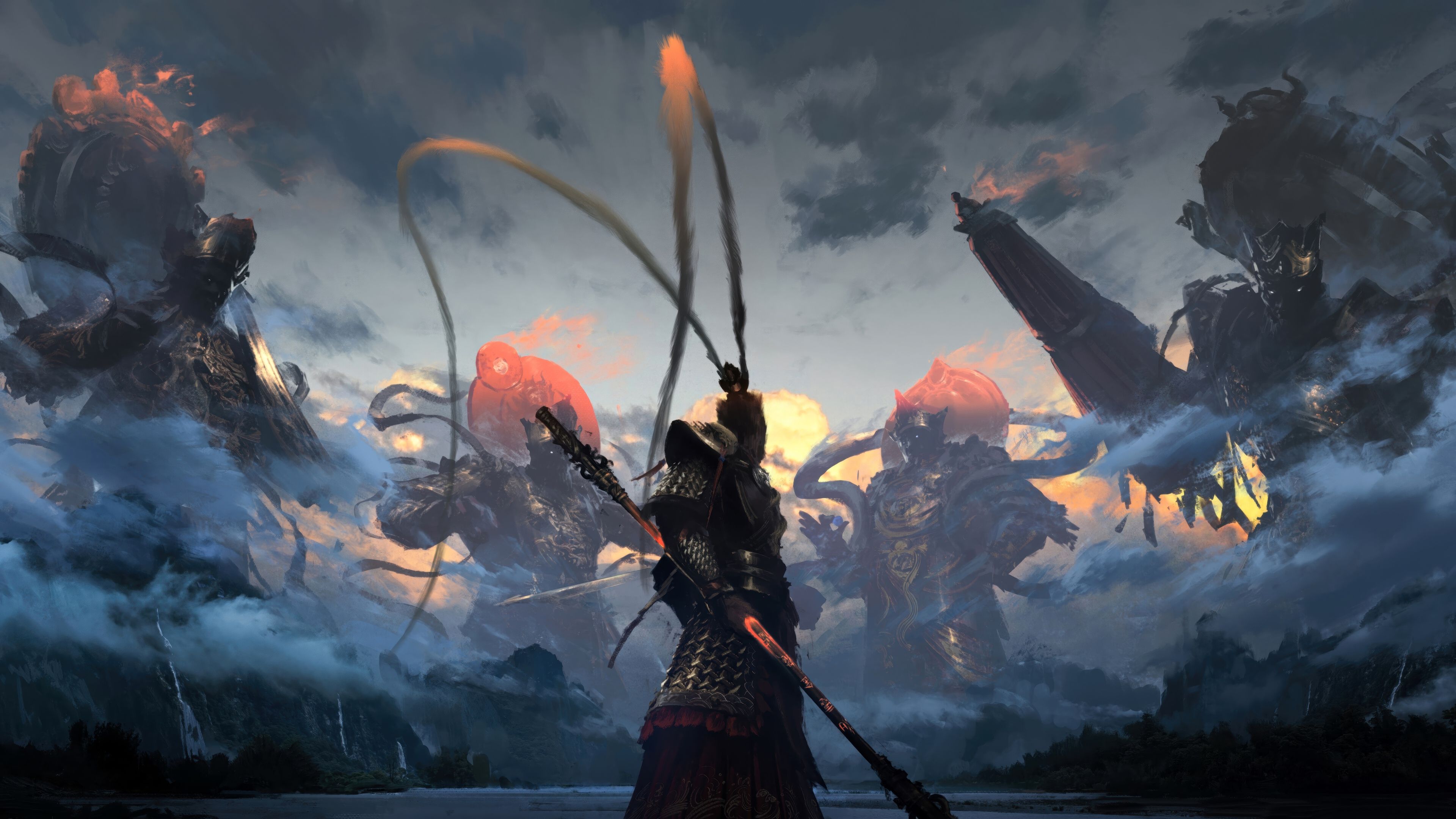 The Four Heavenly Kings Black Myth: Wukong ultra HD 4K wallpaper