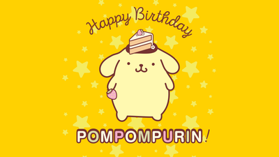 Pompompurin Happy Birthday ultra HD 4K wallpaper
