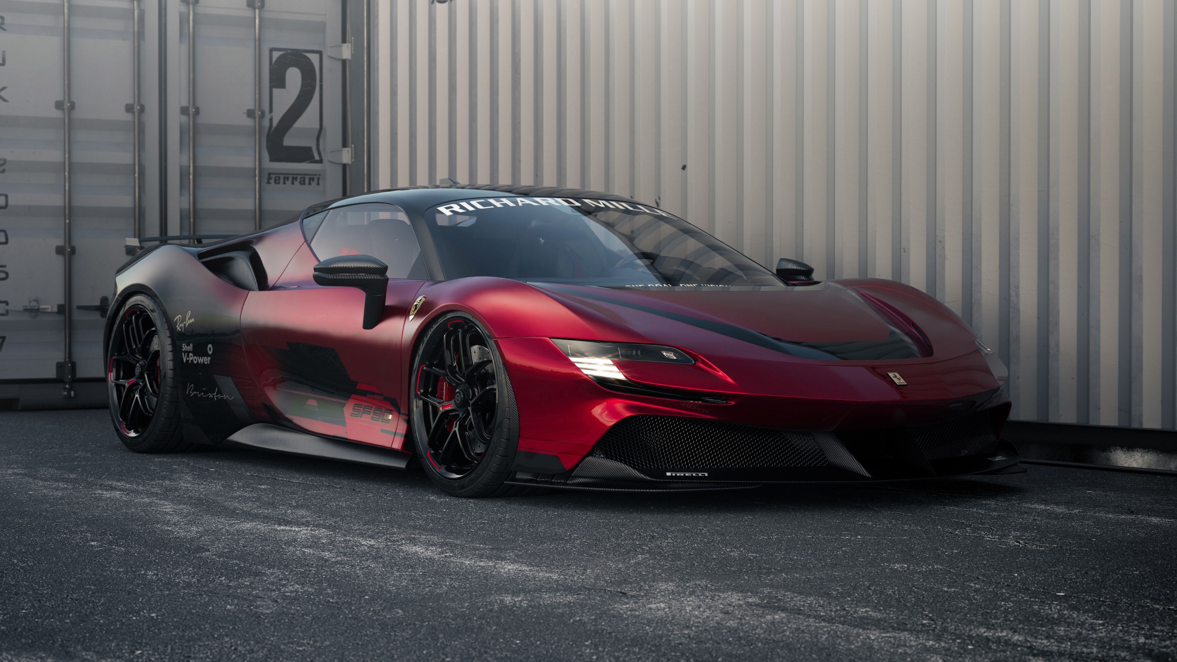 Ferrari SF90 Stradale Carbon Fiber ultra HD 4K wallpaper