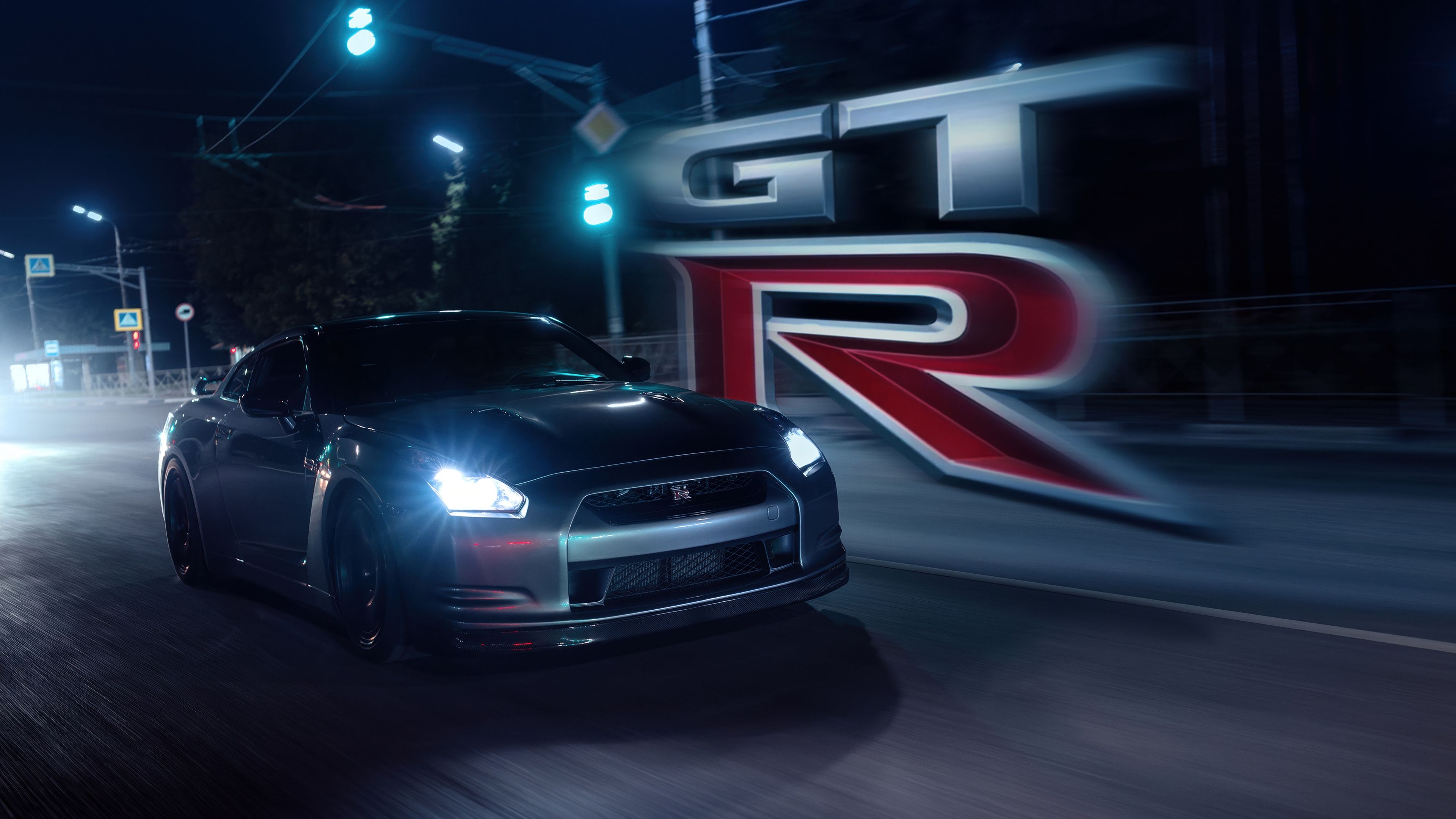 Nissan GT-R R35 Street racing ultra HD 4K wallpaper
