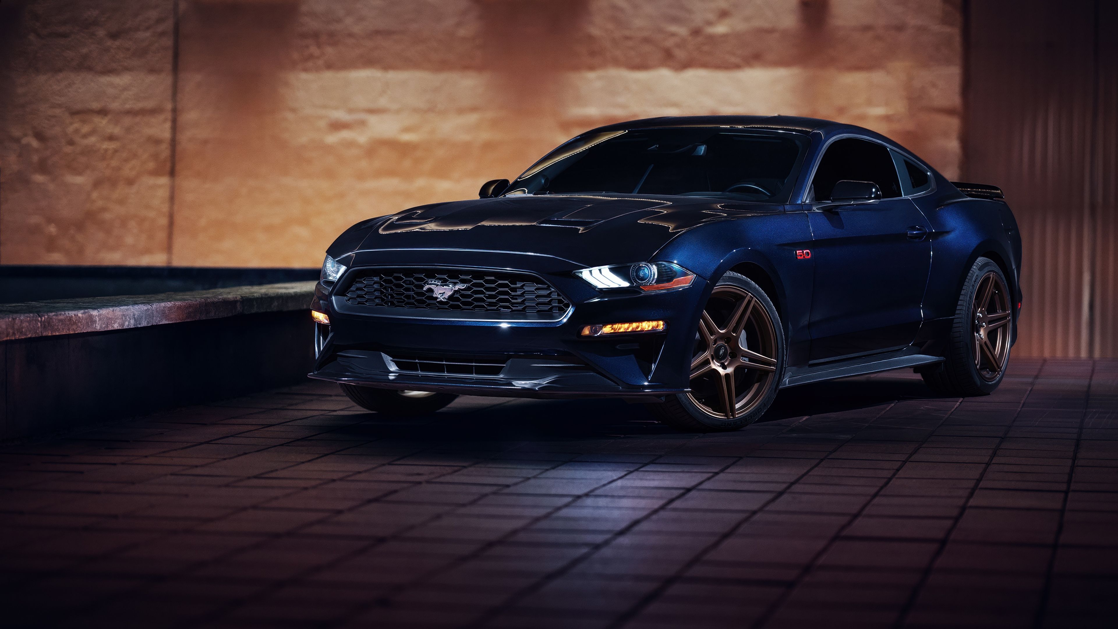 Ford Mustang GT Dark blue ultra HD 4K wallpaper