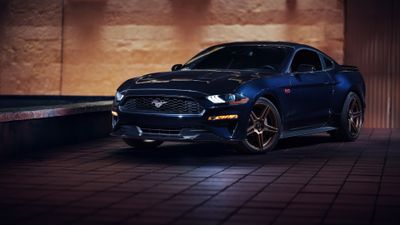 Ford Mustang GT Dark blue ultra HD 4K wallpaper