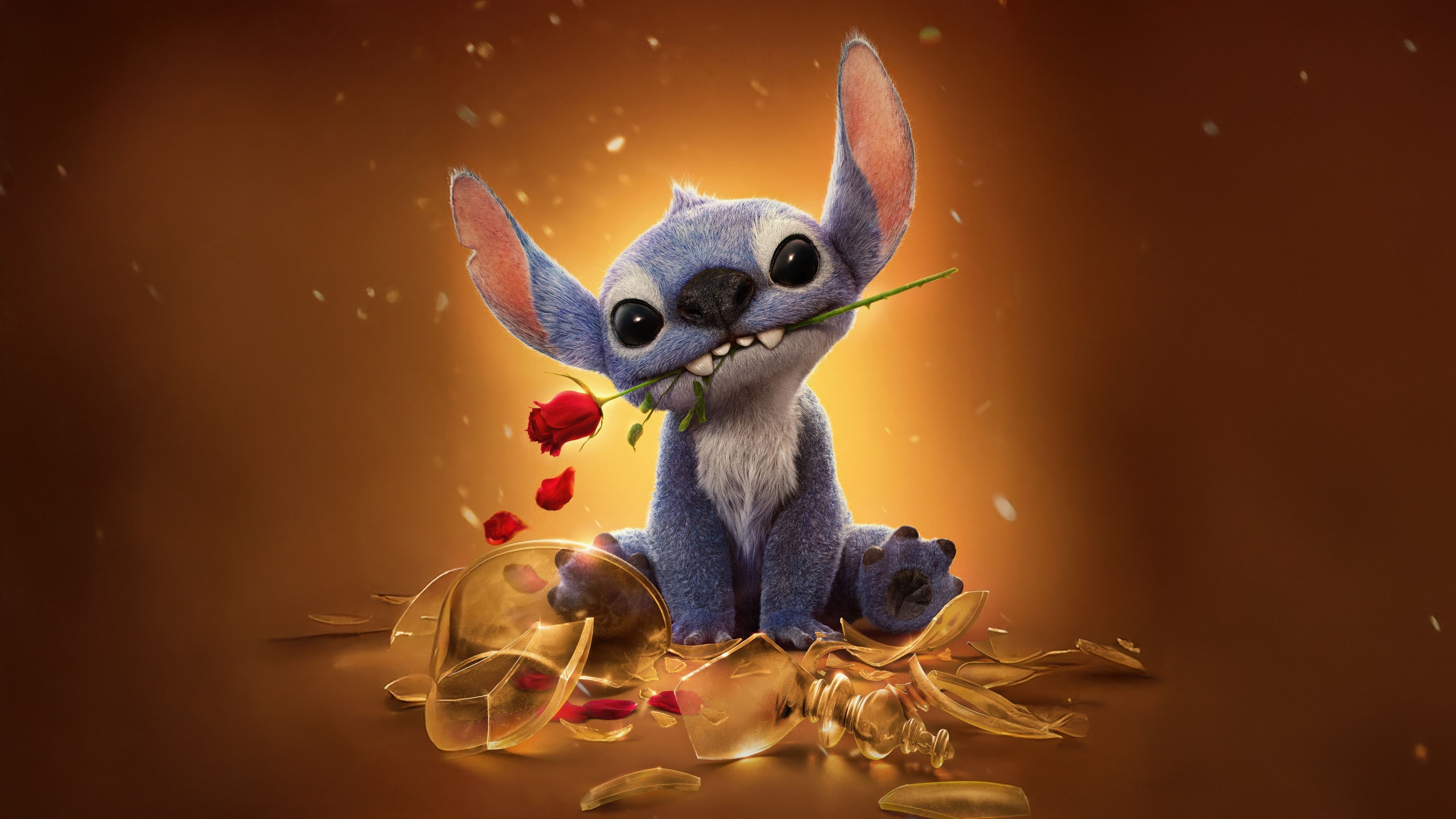 Lilo & Stitch Beauty and the Beast ultra HD 4K wallpaper
