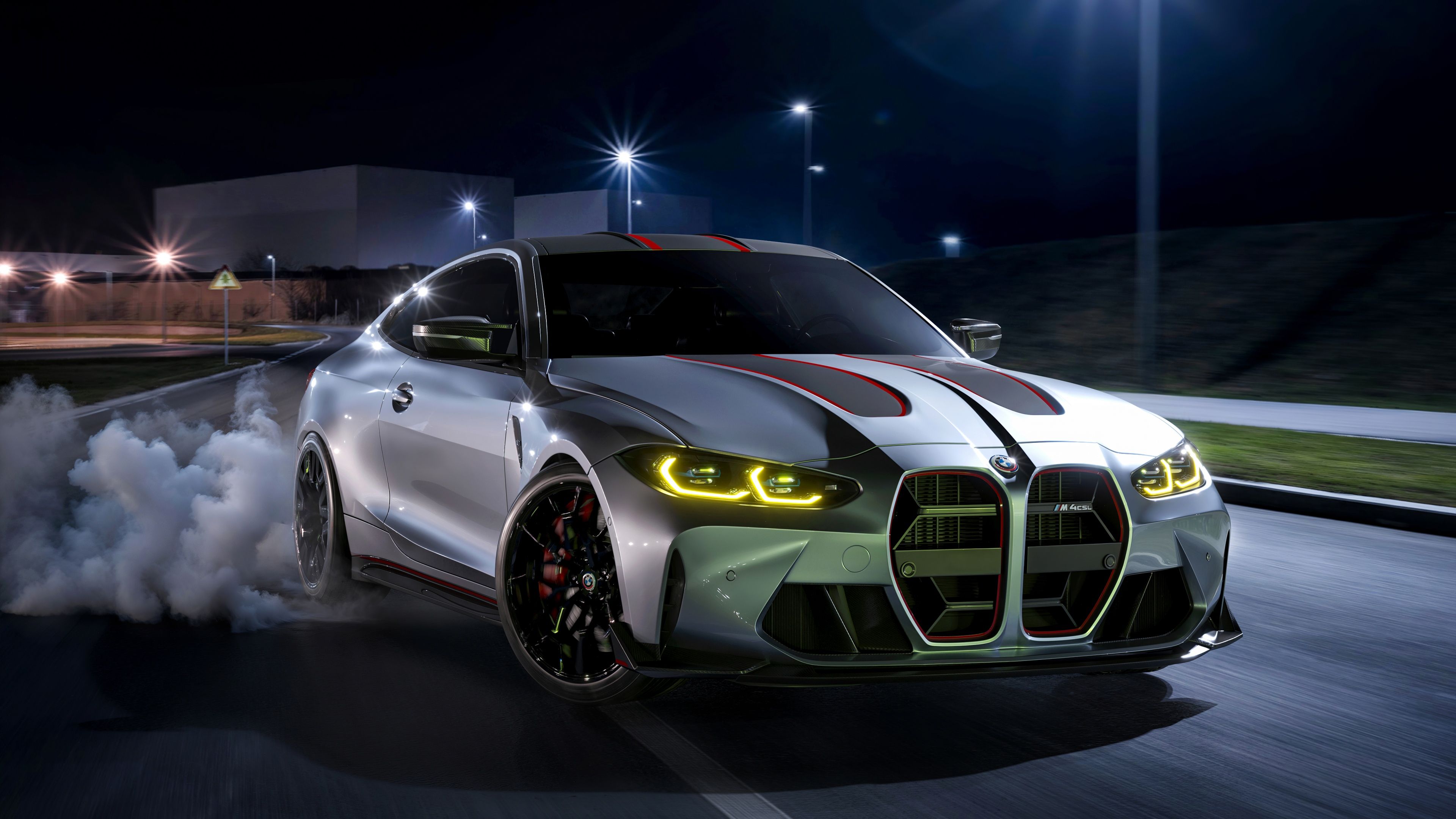 BMW M4 CSL Night ultra HD 4K wallpaper
