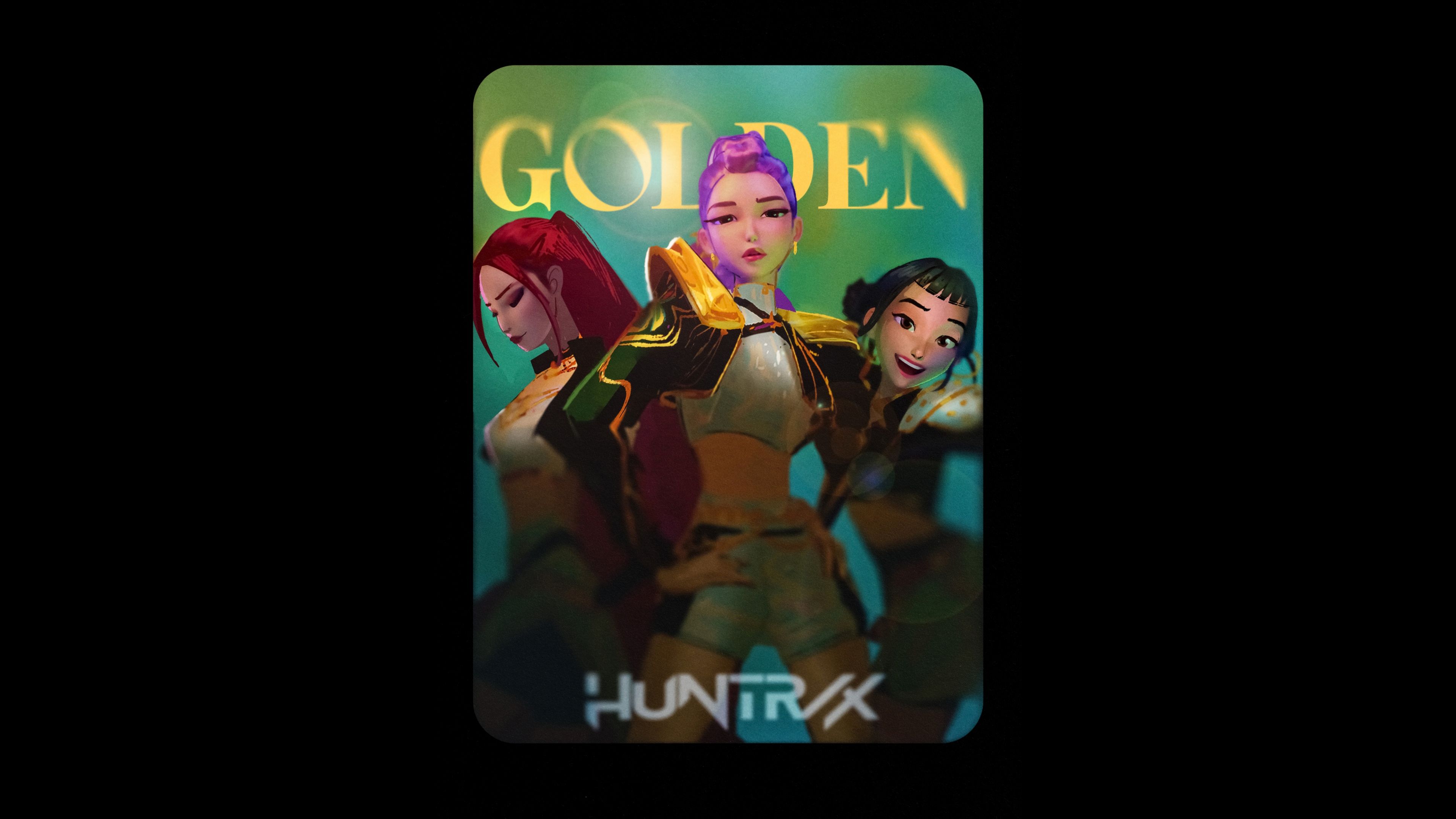 Golden KPop Demon Hunters ultra HD 4K wallpaper