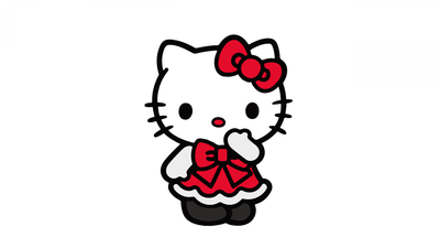 Hello Kitty Red dress ultra HD 4K wallpaper